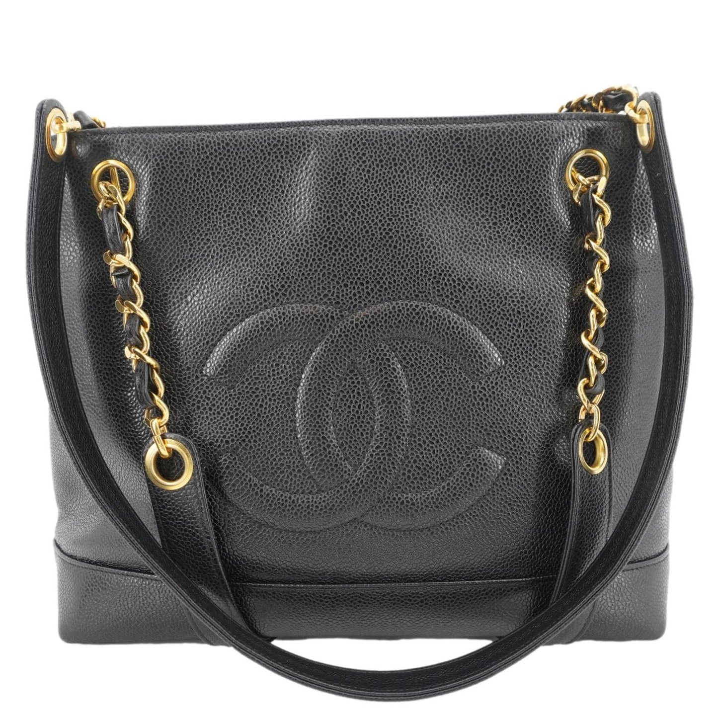Chanel Timeless CC Caviar Leather Black Travel Bag