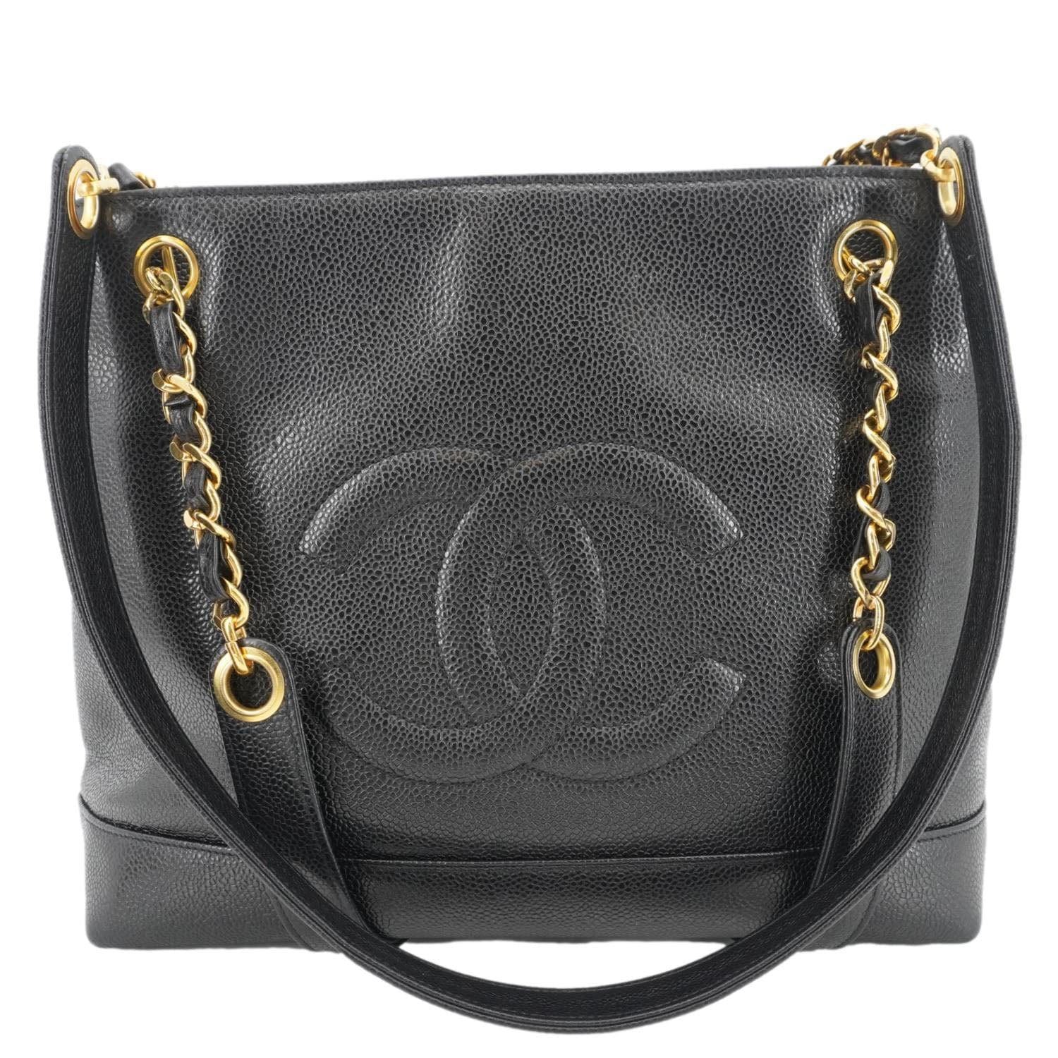 Chanel Timeless CC Caviar Leather Black Travel Bag