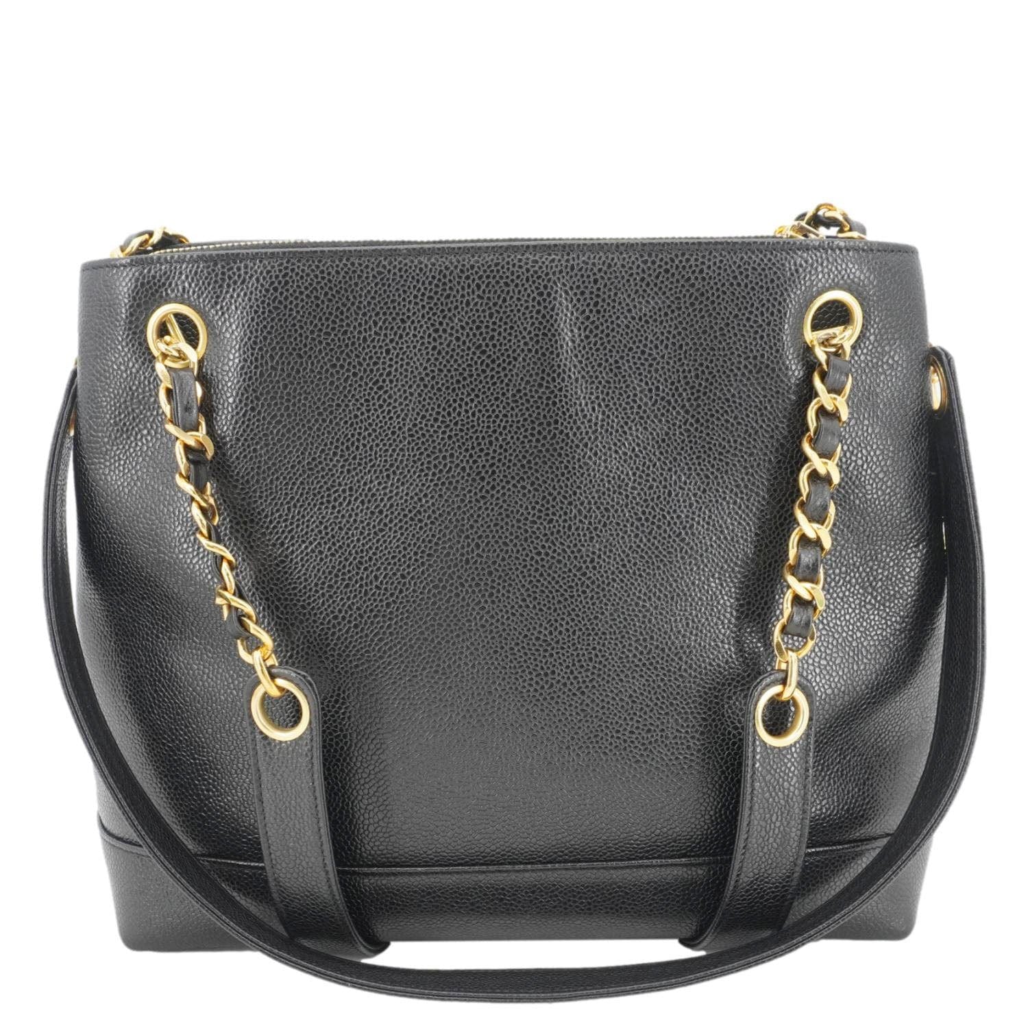 Chanel Timeless CC Caviar Leather Black Travel Bag