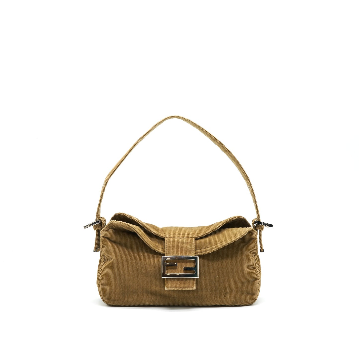 Fendi Baguette Purse Light Nylon Brown Shoulder Bag
