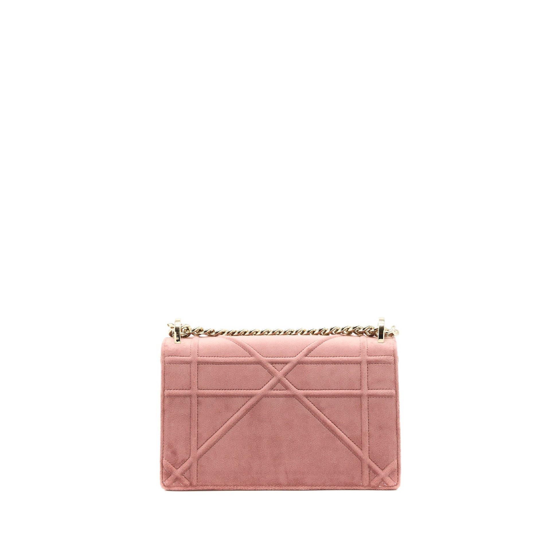 Dior ama Velvet Dark Handbag Pink Small Travel Bag
