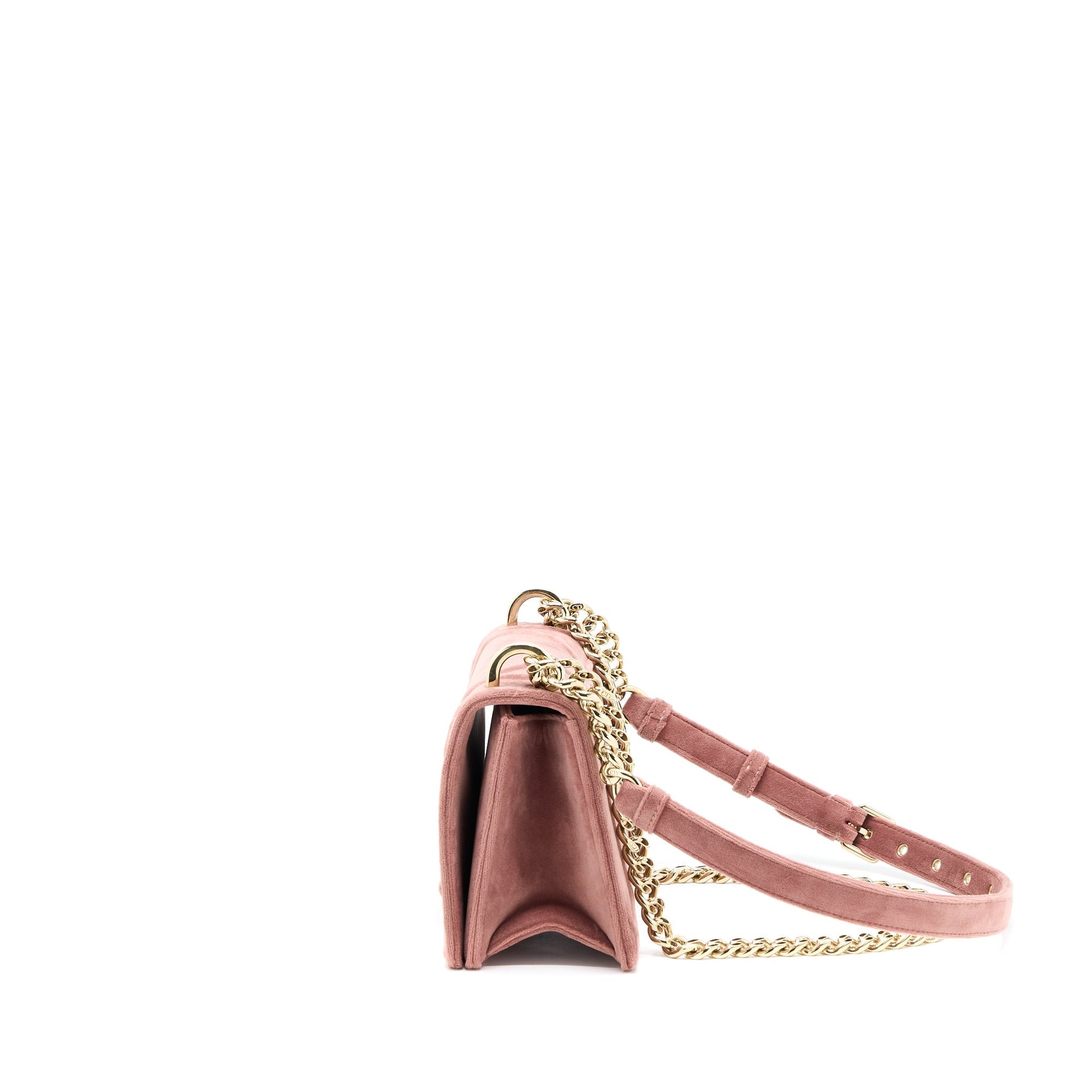 Dior ama Velvet Dark Handbag Pink Small Travel Bag