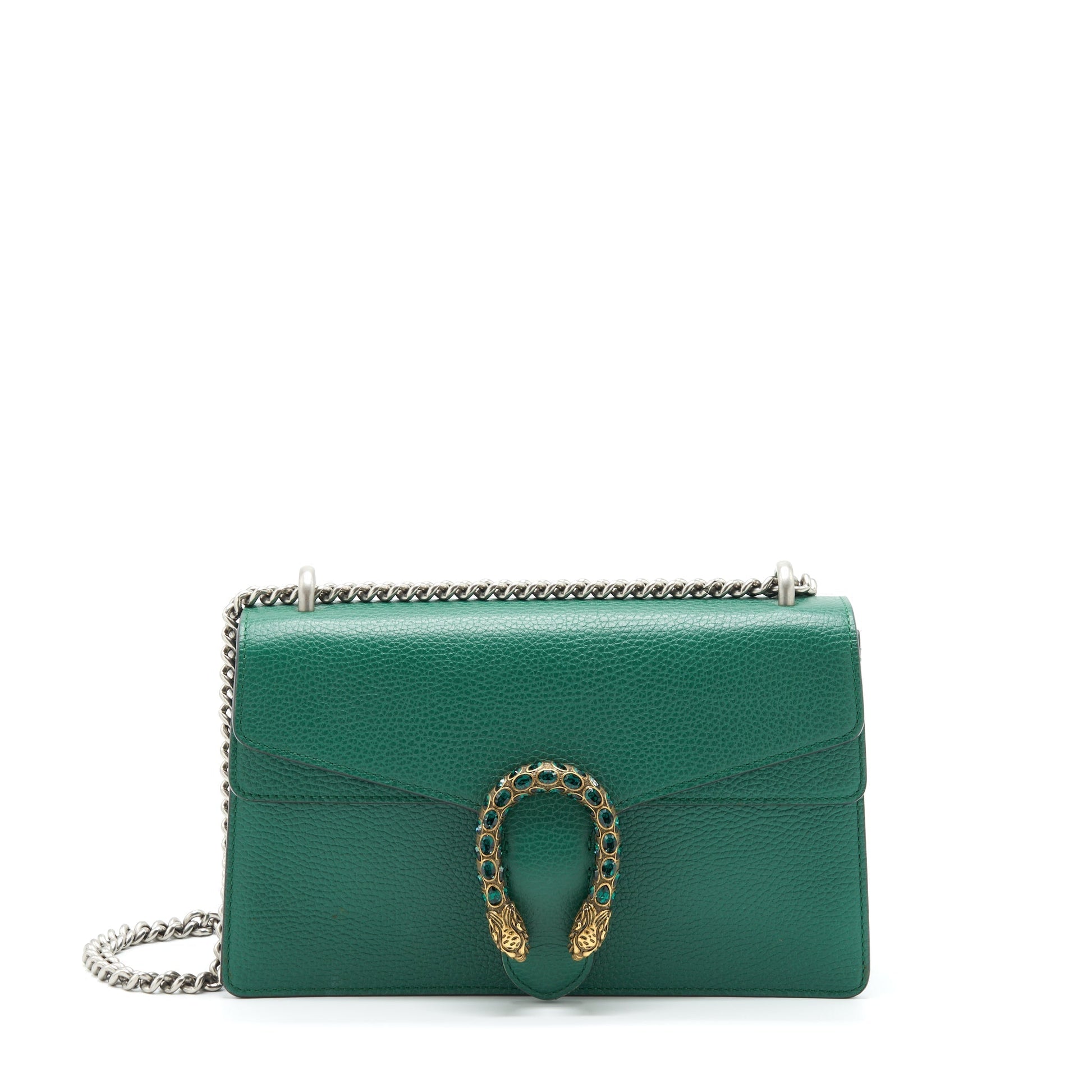 Gucci Dionysus Shoulder Bag With Multicolour Hardware Green Small