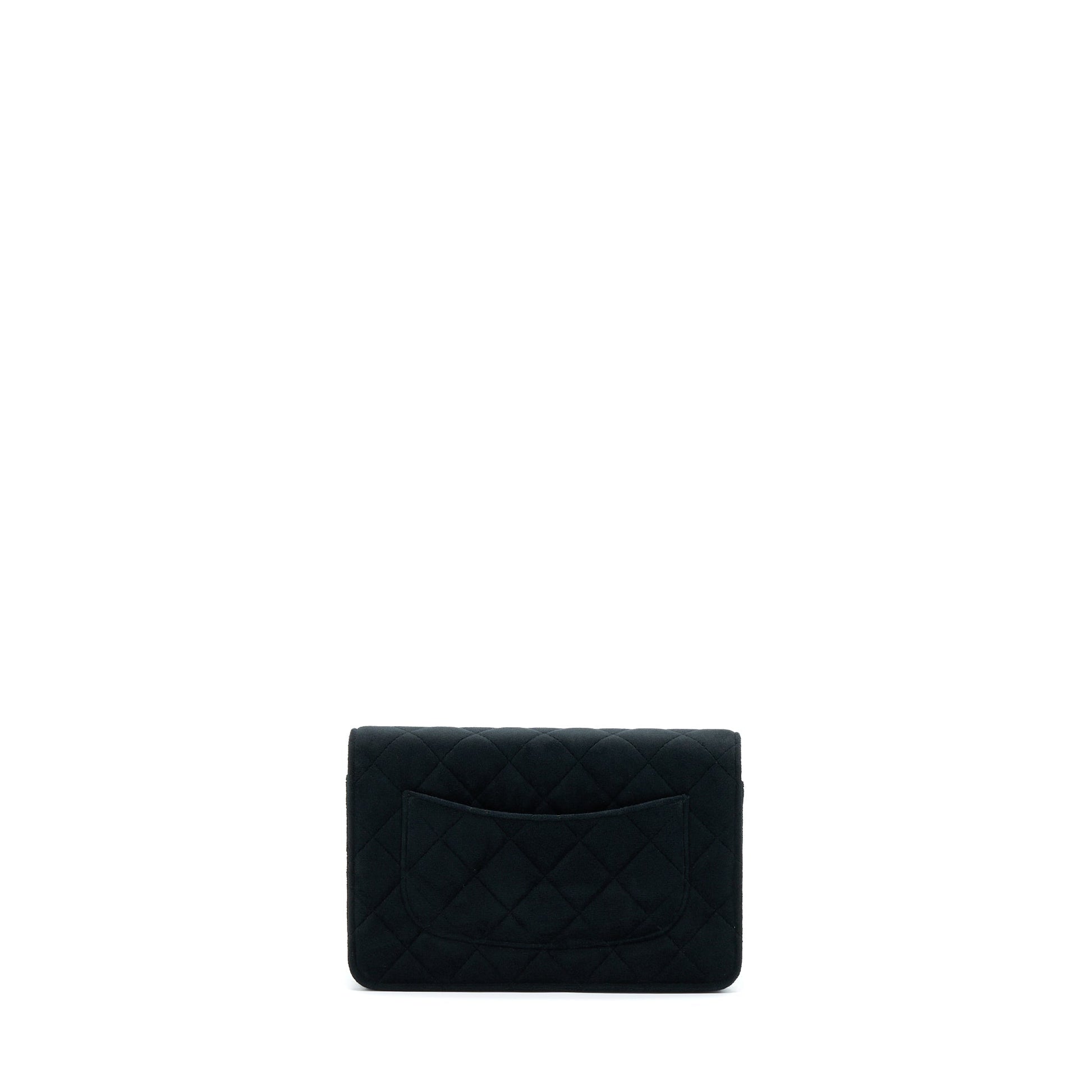 Chanel Velvet Pearl Crush On LGHW Black Wallet Case
