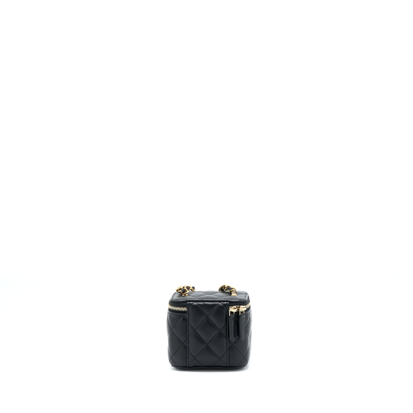 Chanel 22S Pearl Crush Vanity Lambskin GHW Black Mini Bag