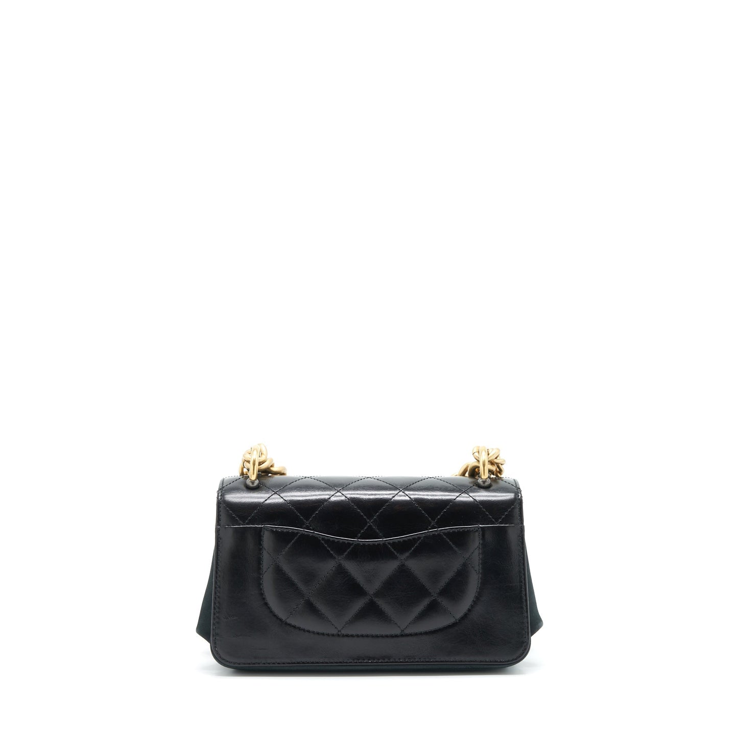 Chanel Seasonal Paris Cosmopolite Strait Lined Flap Black Shoulder Bag