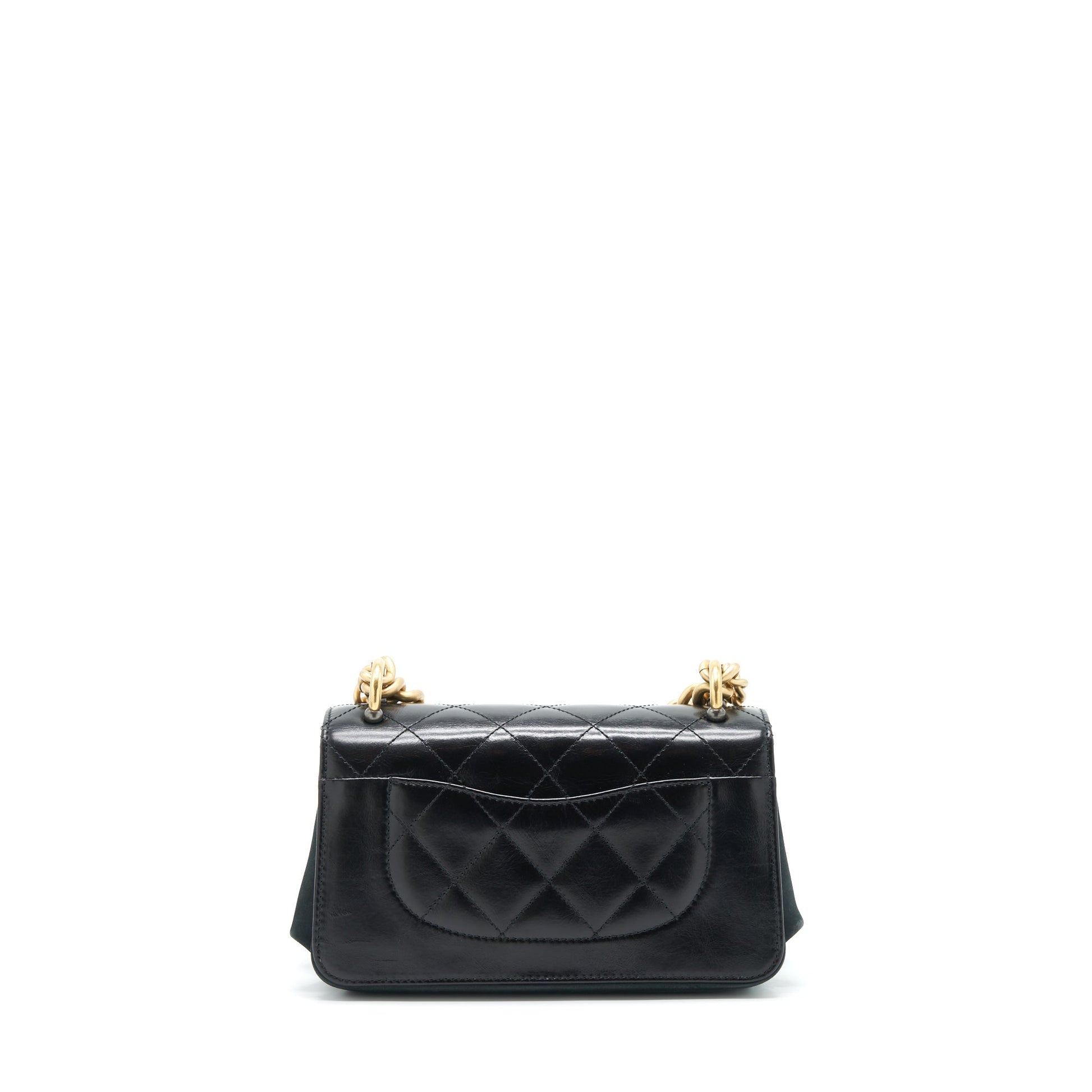 Chanel Seasonal Paris Cosmopolite Strait Lined Flap Black Shoulder Bag