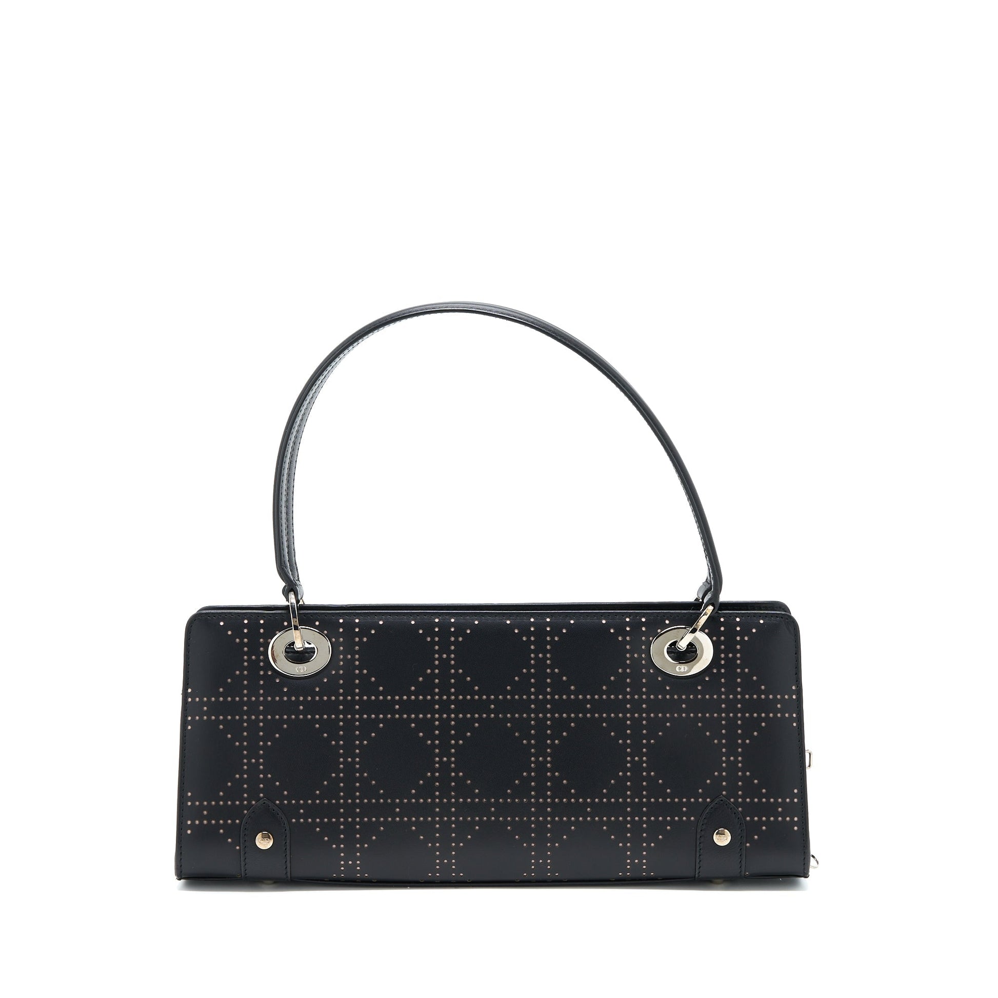 Dior Lady Long Cuir Purse Calfskin Handbag Black Travel Bag