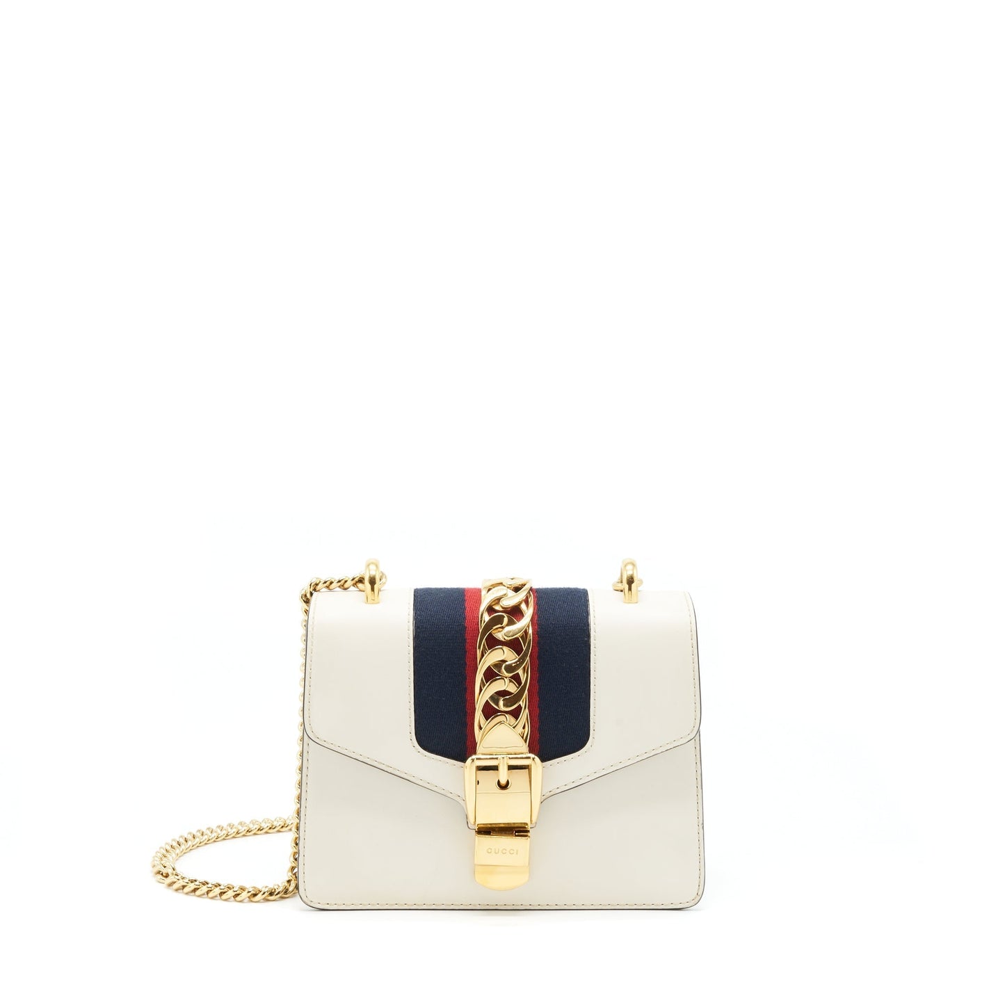 Gucci Sylvie Bag White Mini Travel Bag Ghw 1