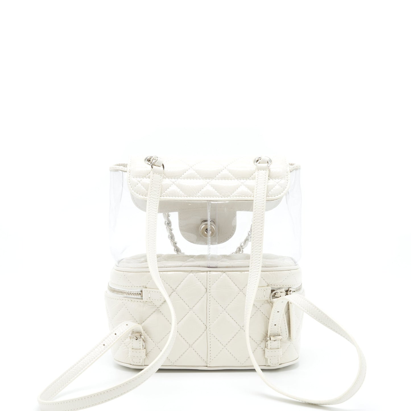 Chanel PVC Aquarium Backpack Aged Calfskin SHW White