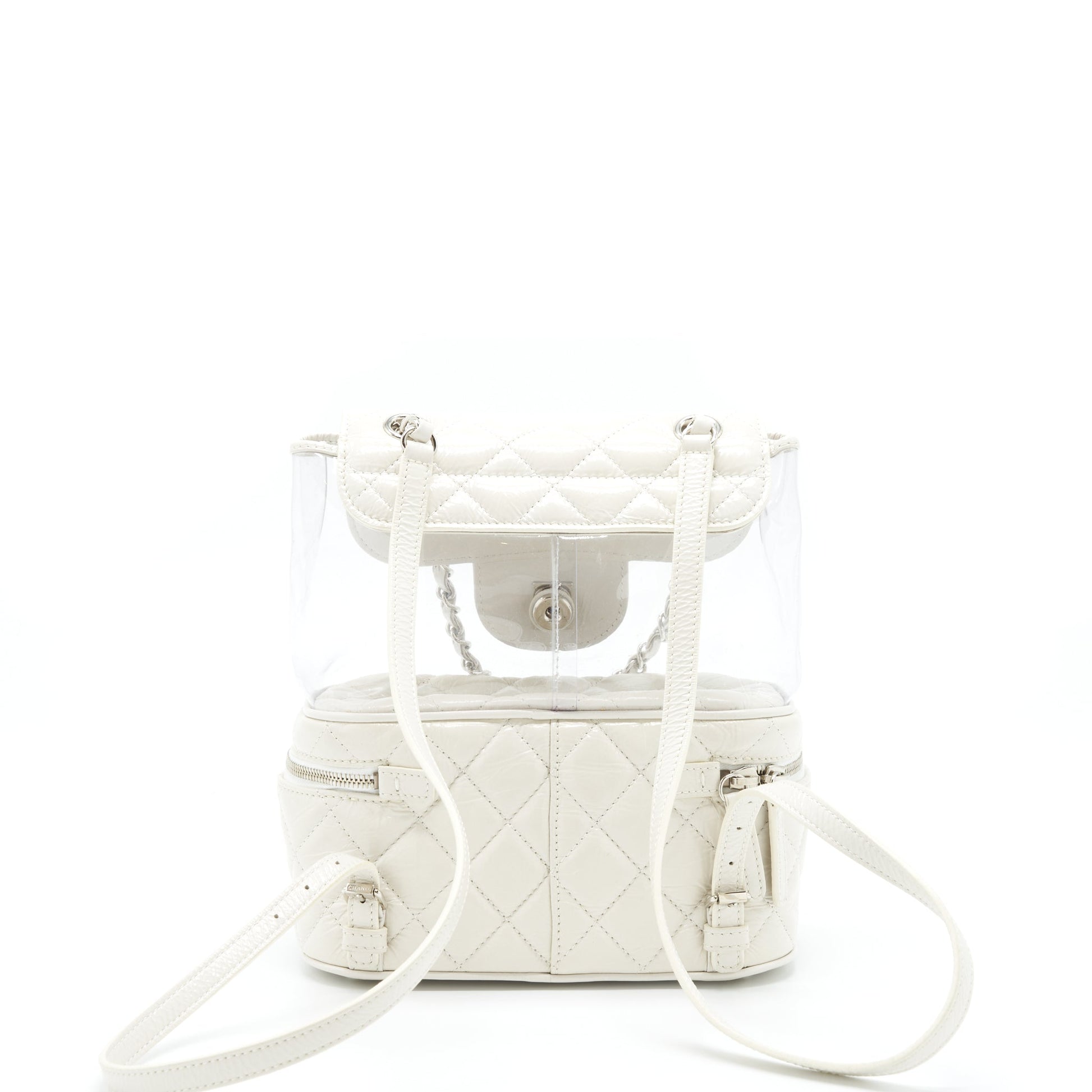 Chanel PVC Aquarium Backpack Aged Calfskin SHW White