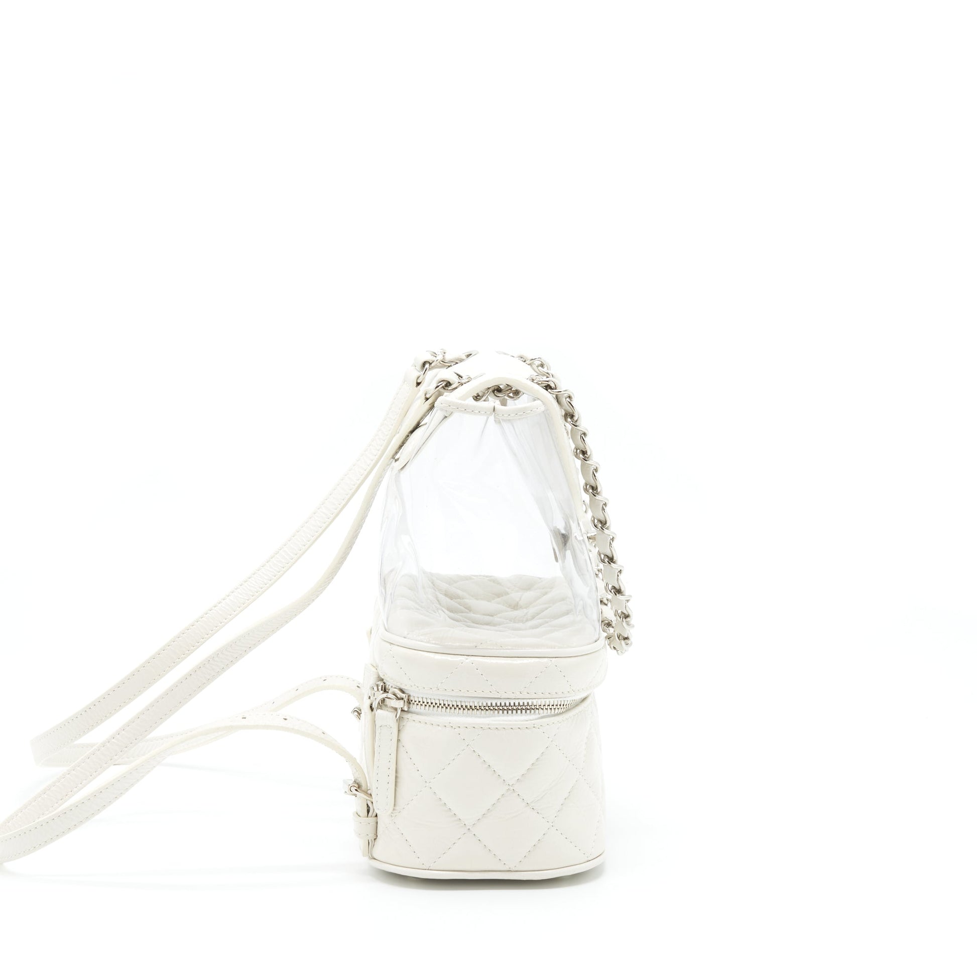 Chanel PVC Aquarium Backpack Aged Calfskin SHW White