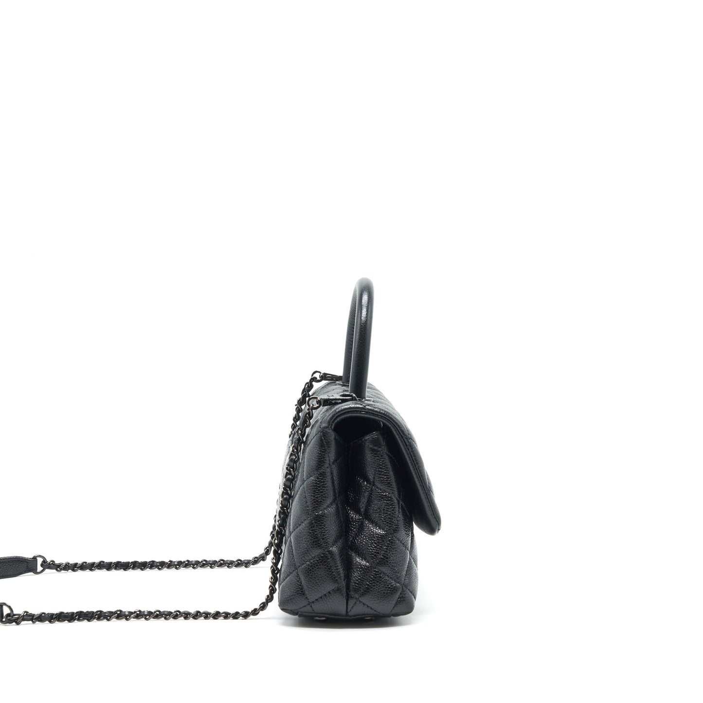 Chanel Coco Handle Caviar So Hardware Black Small Handbag