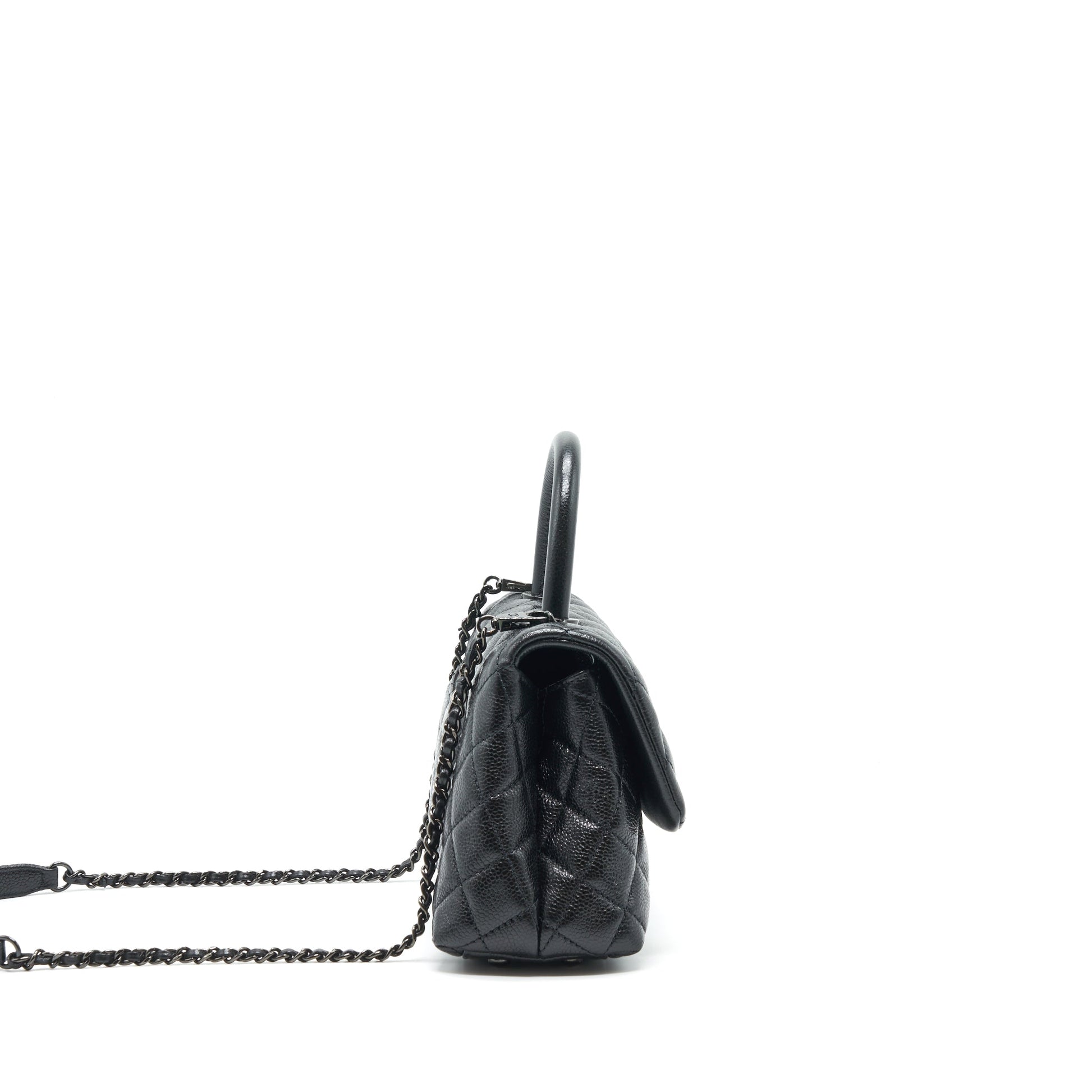 Chanel Coco Handle Caviar So Hardware Black Small Handbag