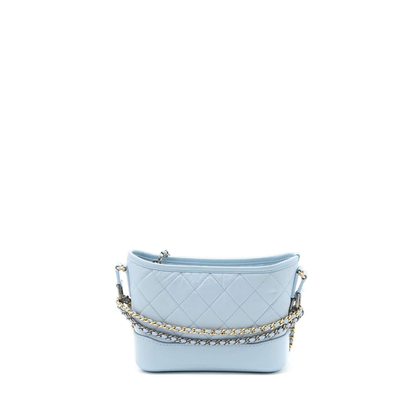 Chanel Gabrielle Hobo Lambskin Light Hardware Multicolour Blue Small Shoulder Bag