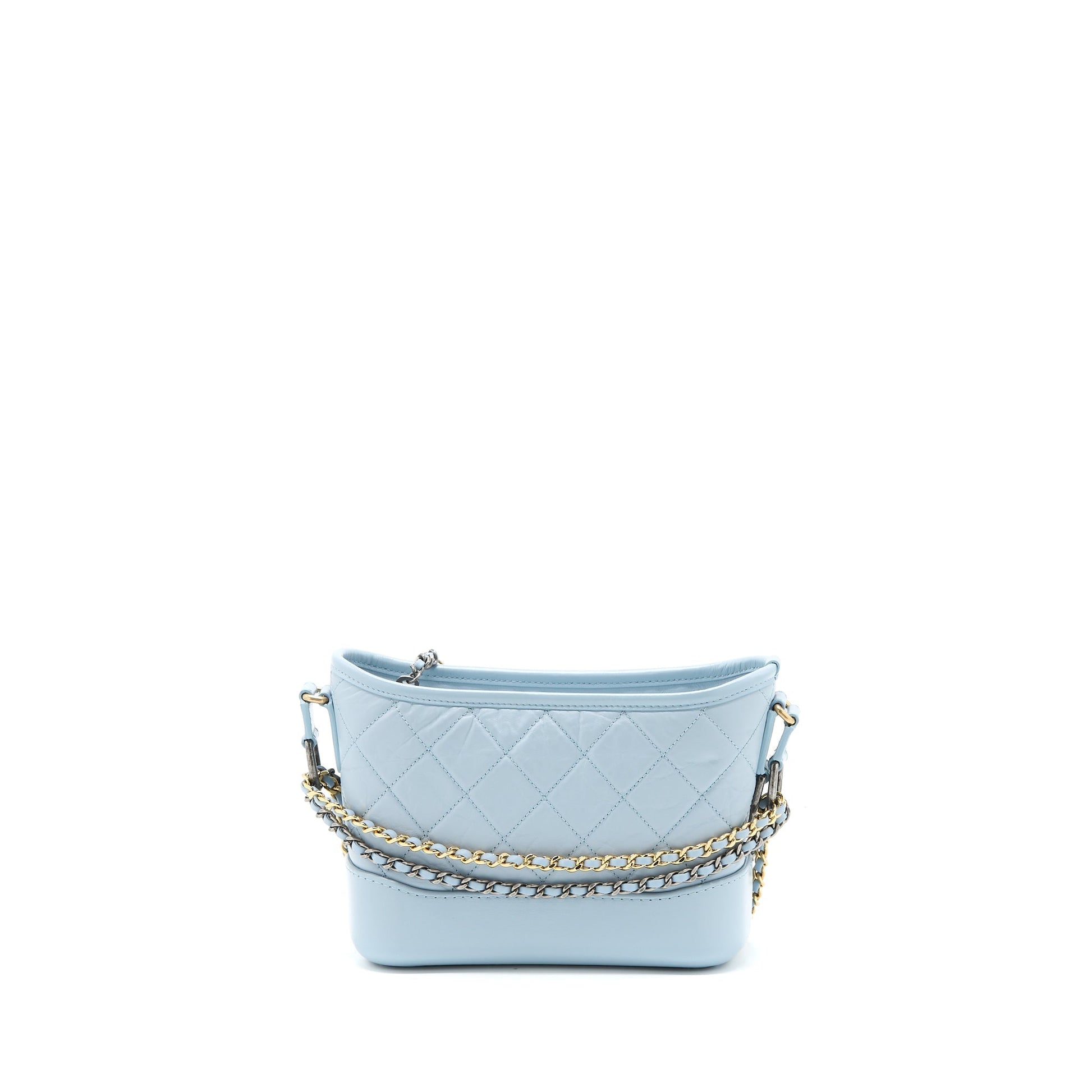 Chanel Gabrielle Hobo Lambskin Light Hardware Multicolour Blue Small Shoulder Bag
