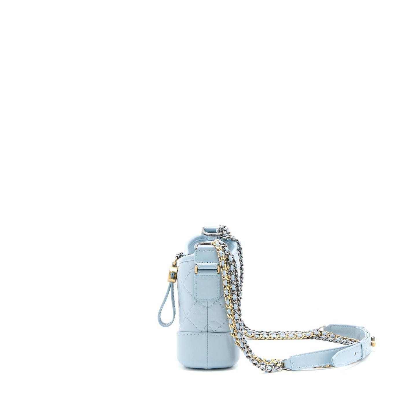 Chanel Gabrielle Hobo Lambskin Light Hardware Multicolour Blue Small Shoulder Bag