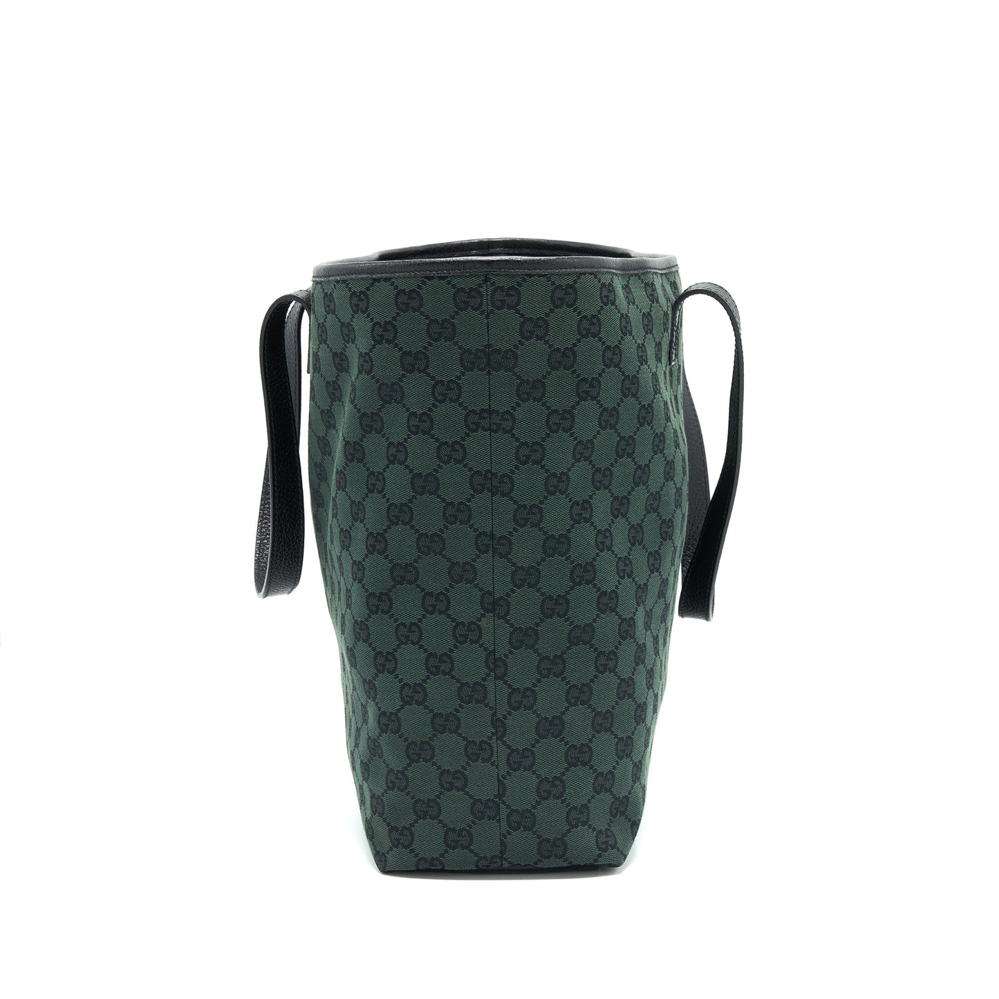 Gucci Shopping Bag Dark Canvas Black Travel Bag