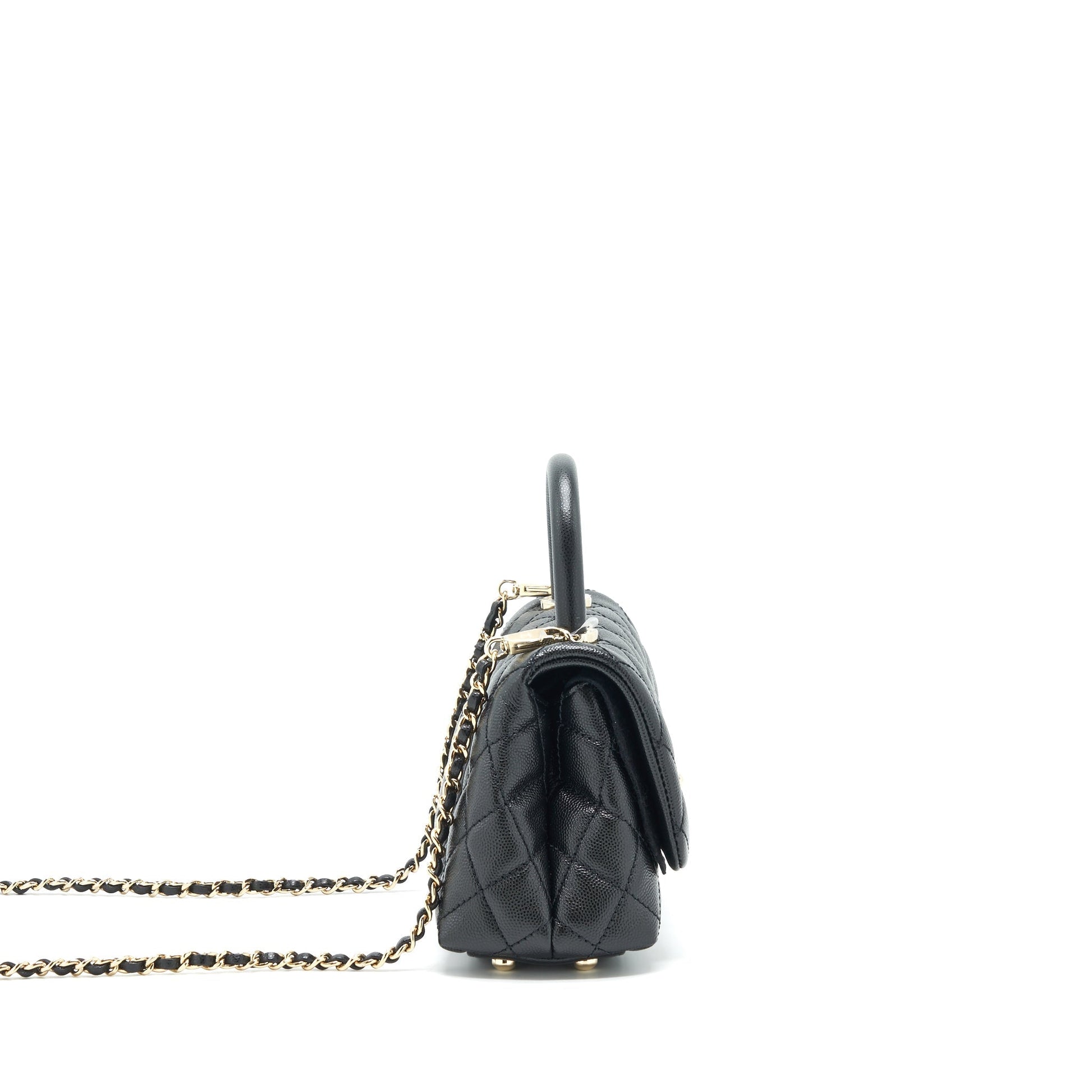 Chanel coco handle 20cm Caviar LGHW Black Mini Bag