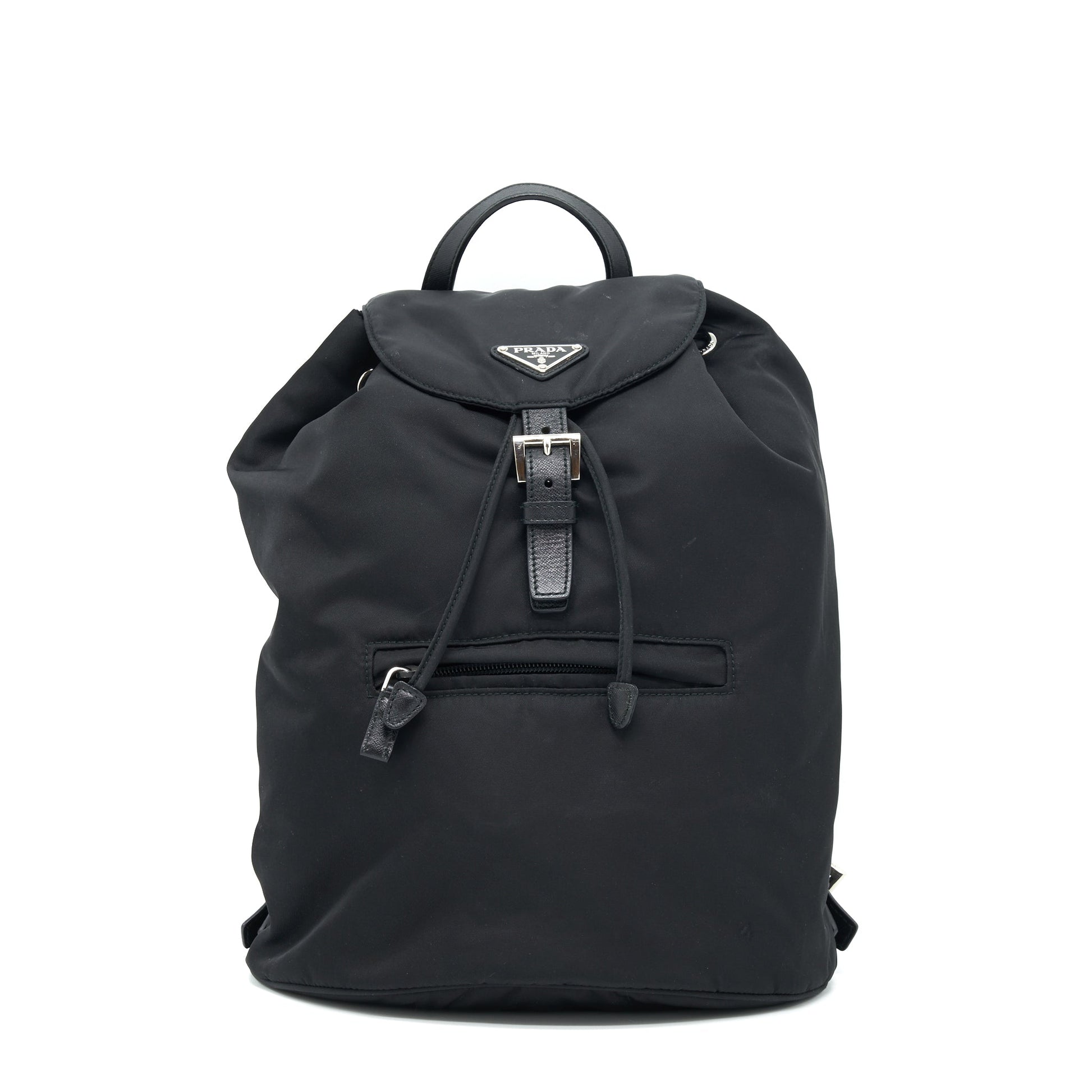 Prada Backpack Handbag Nylon Black