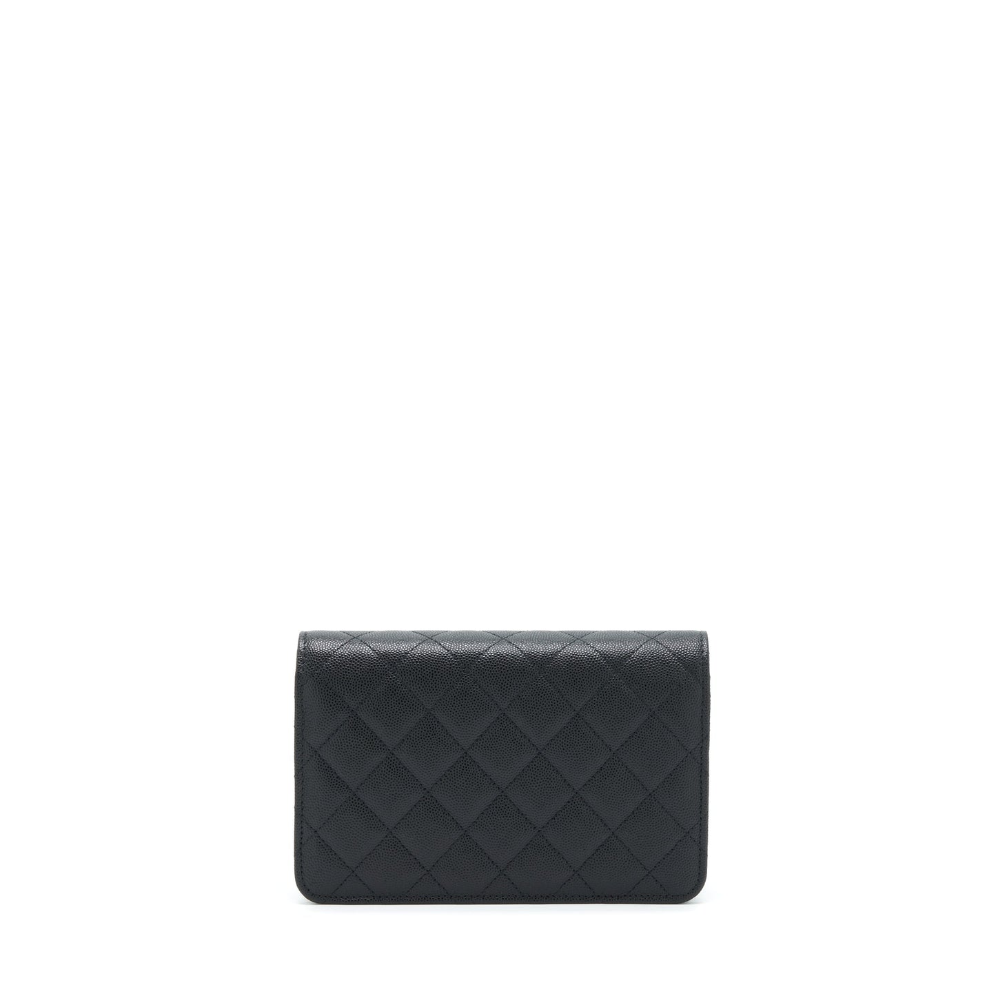 Chanel 22S Detailed Logo On Caviar LGHW Black Wallet Case Lghw Microchip