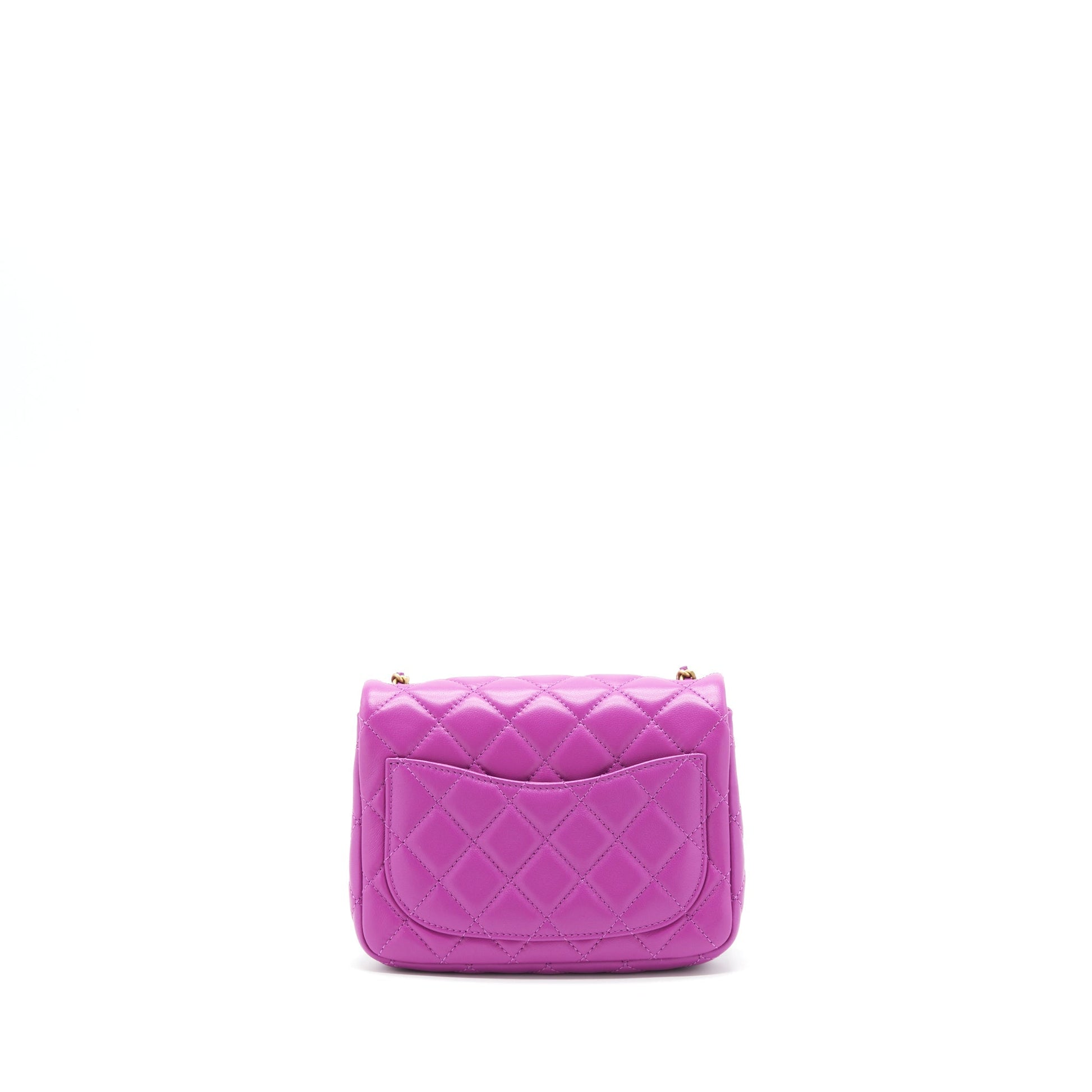 Chanel Pearl Crush Lambskin NA114 Purple GHW Handbag