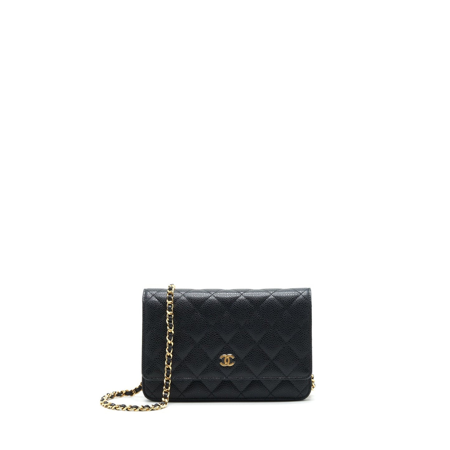 Chanel Classic On Caviar GHW Black Wallet Case Ghw 2