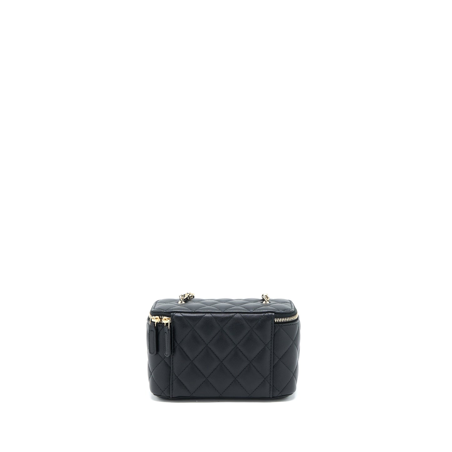 Chanel 23C Pearl Crush Long Vanity Lambskin Black Handbag Microchip 1