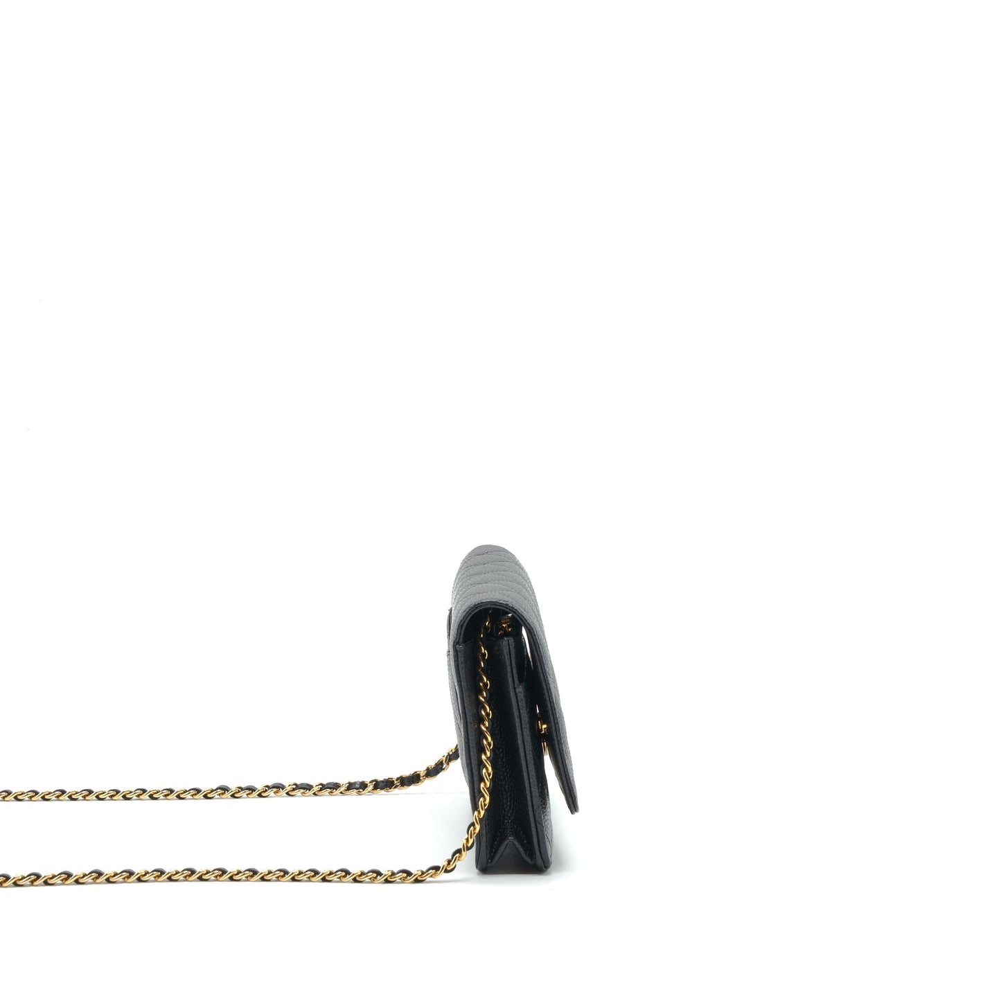 Chanel Classic On Caviar GHW Black Wallet Case Ghw 2