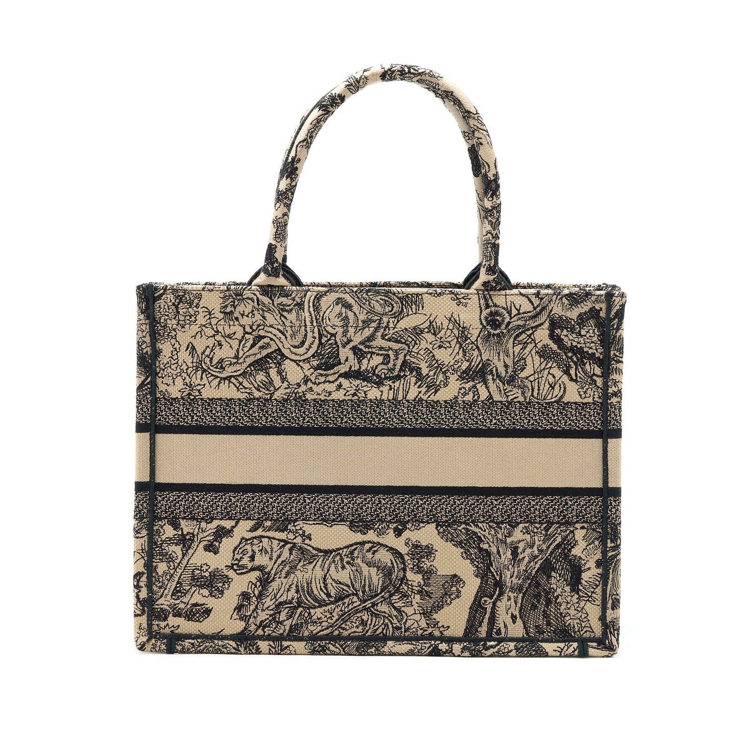 Dior Book Tote Toile De Joey Embroidery Handbag Beige Medium Tote Bag