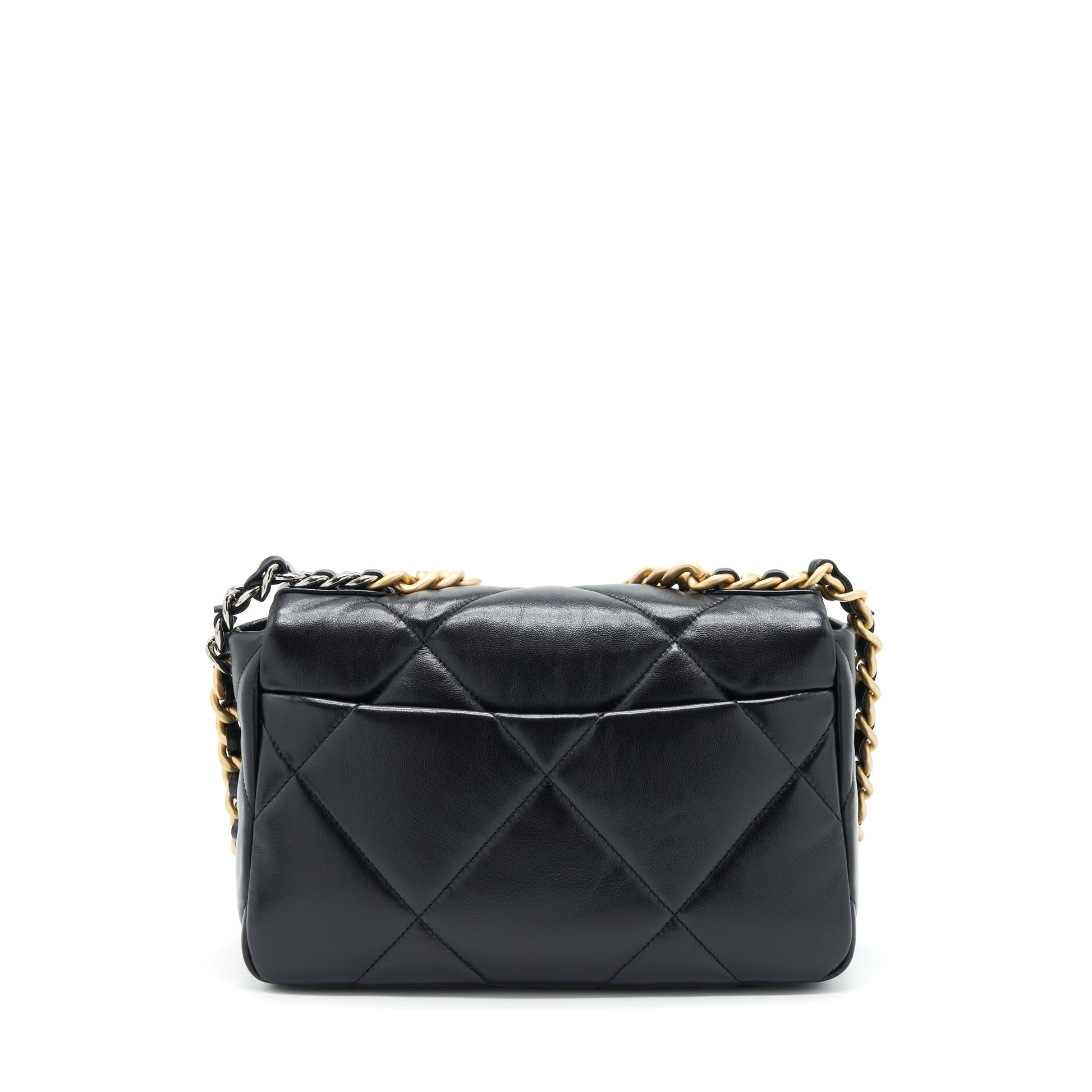 Chanel 19 Lambskin GHW Microchip Black Small Handbag Microchip 1