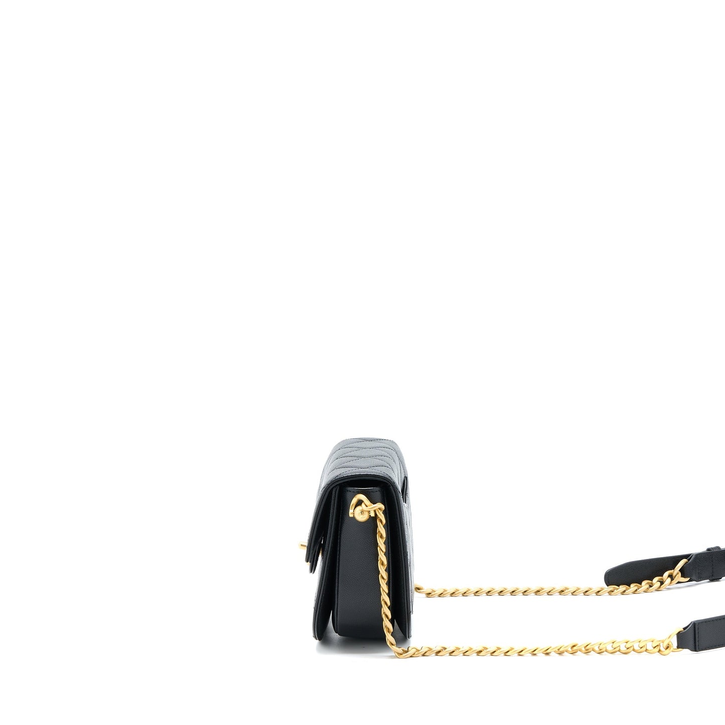 Chanel 22B Round Messenger Grained Calfskin Brushed Black Messenger Bag