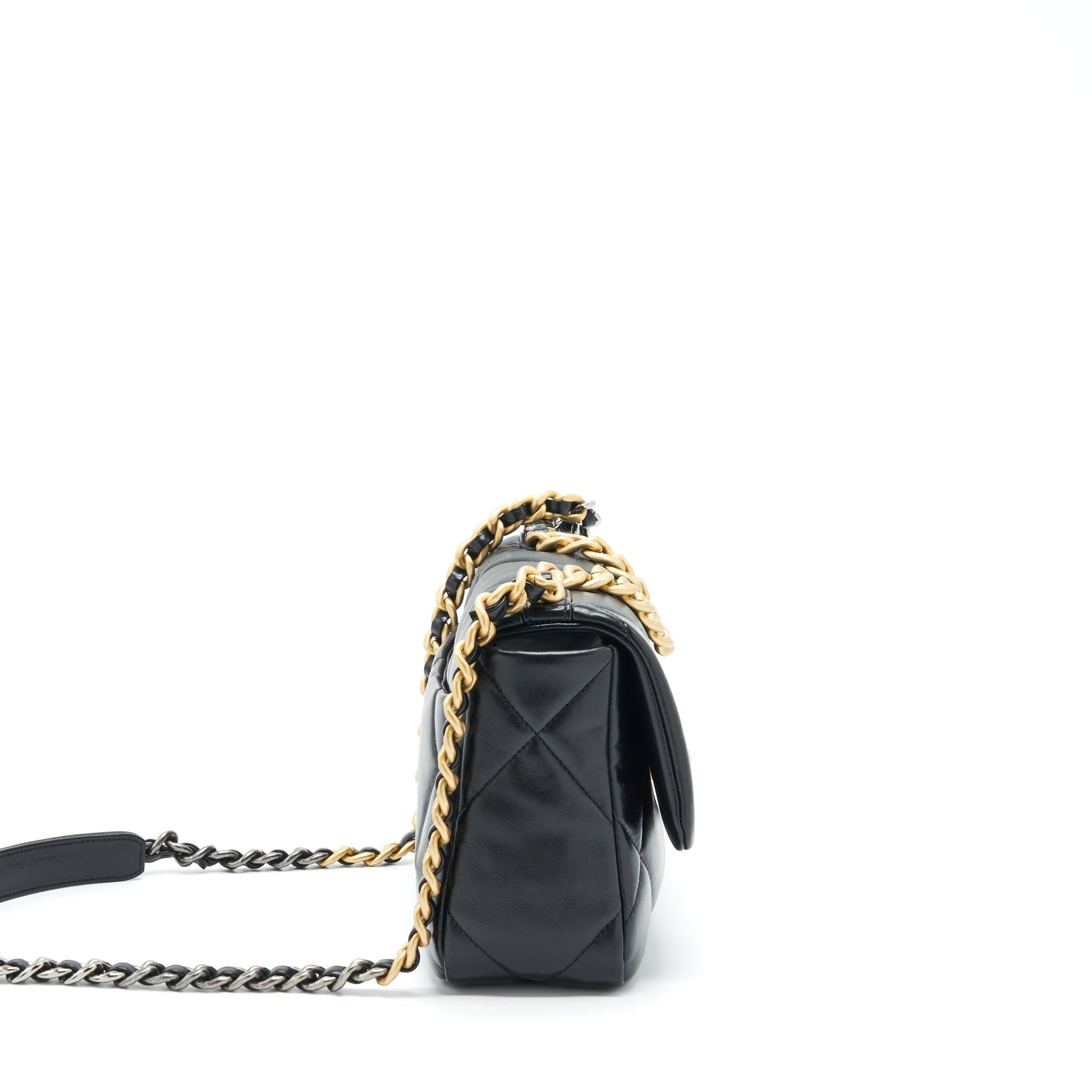 Chanel 19 Lambskin GHW Microchip Black Small Handbag Microchip 1