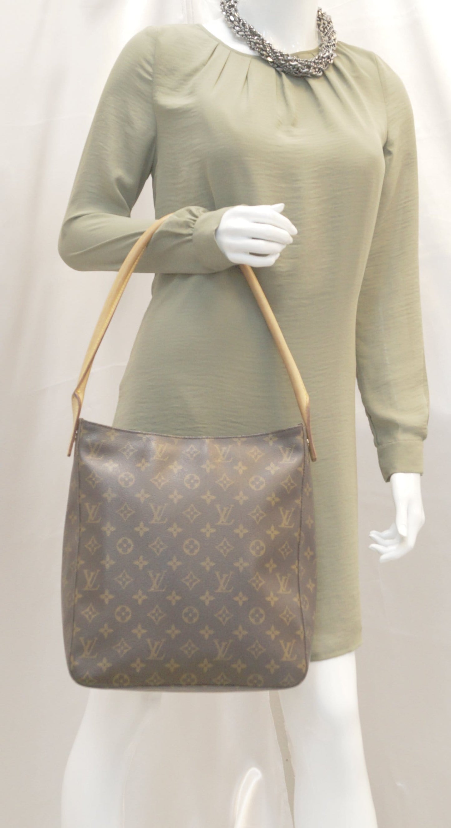Louis Looping Gm Shoulder Bag Canvas Monogram Bag E4480