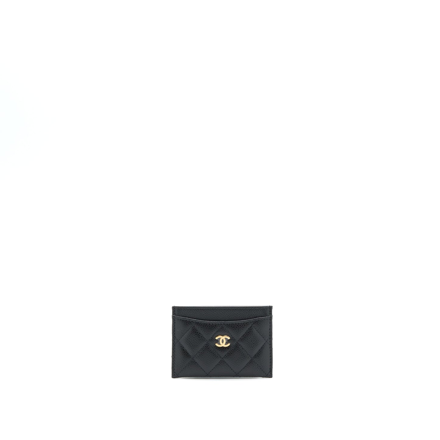 Chanel Classic Card Holder Caviar GHW Black Wallet Case