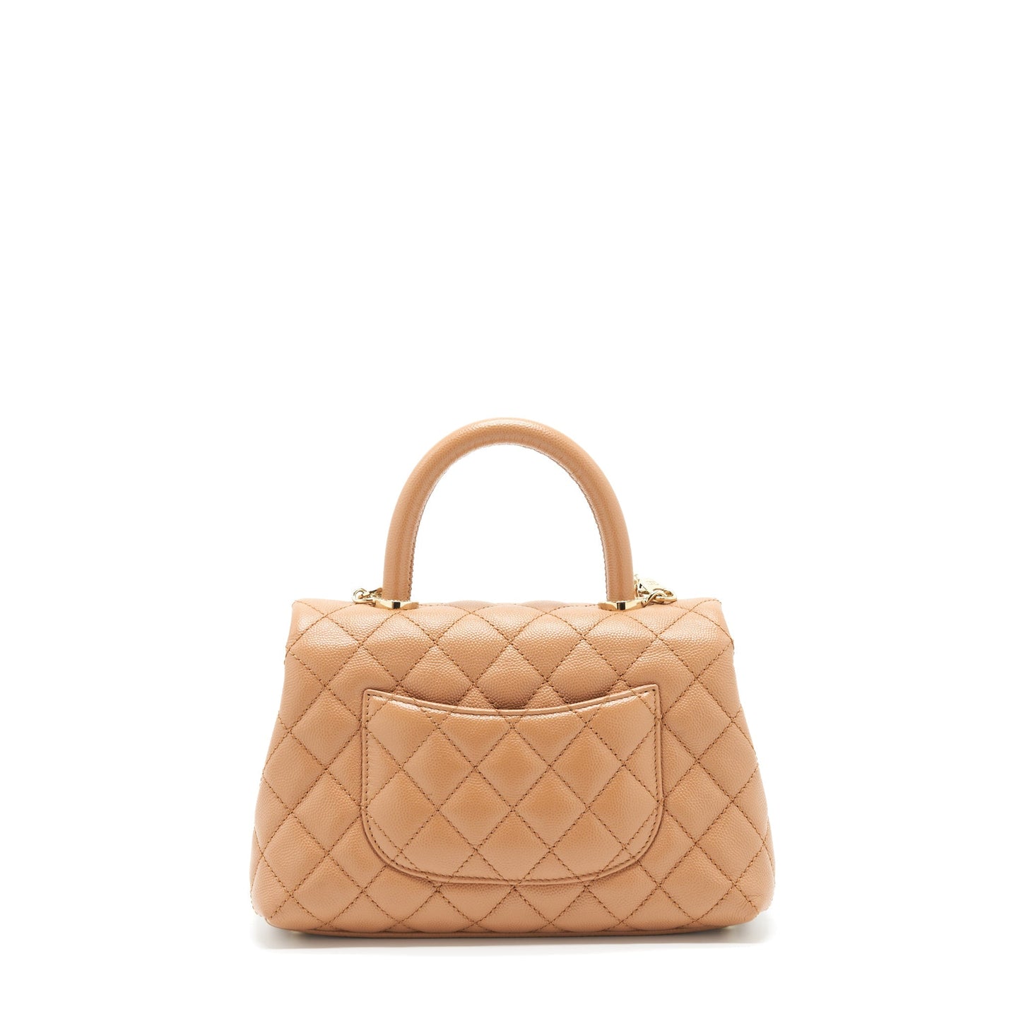 Chanel 21P Coco Handle Caviar NB356 Caramel Small Handbag