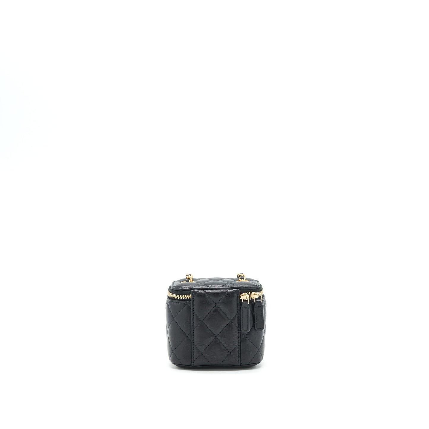 Chanel Pearl Crush Vanity Lambskin GHW Black Mini Bag