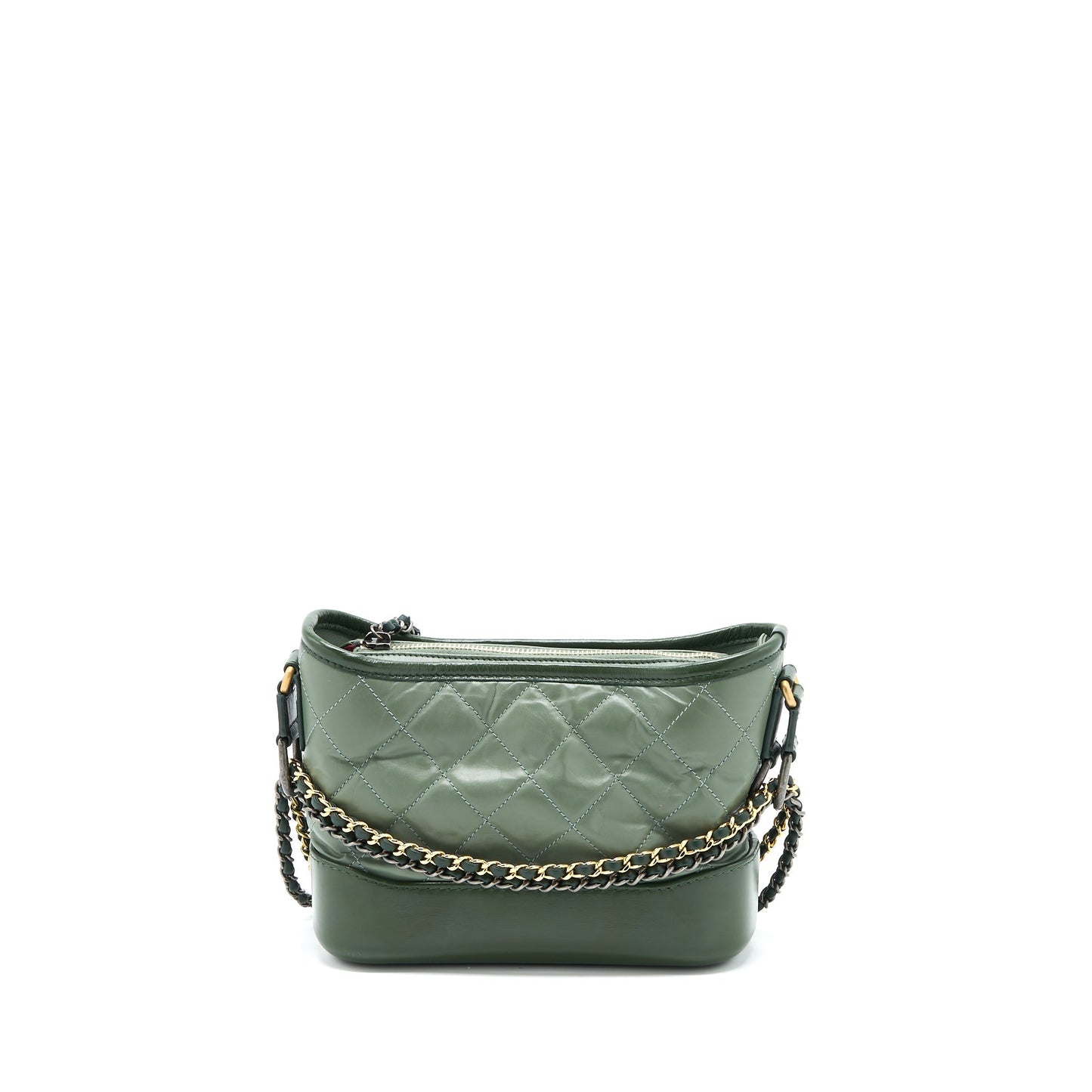 Chanel Gabrielle Hobo Aged Calfskin Hardware Multicolour Green Small Shoulder Bag Multicolour Hardware