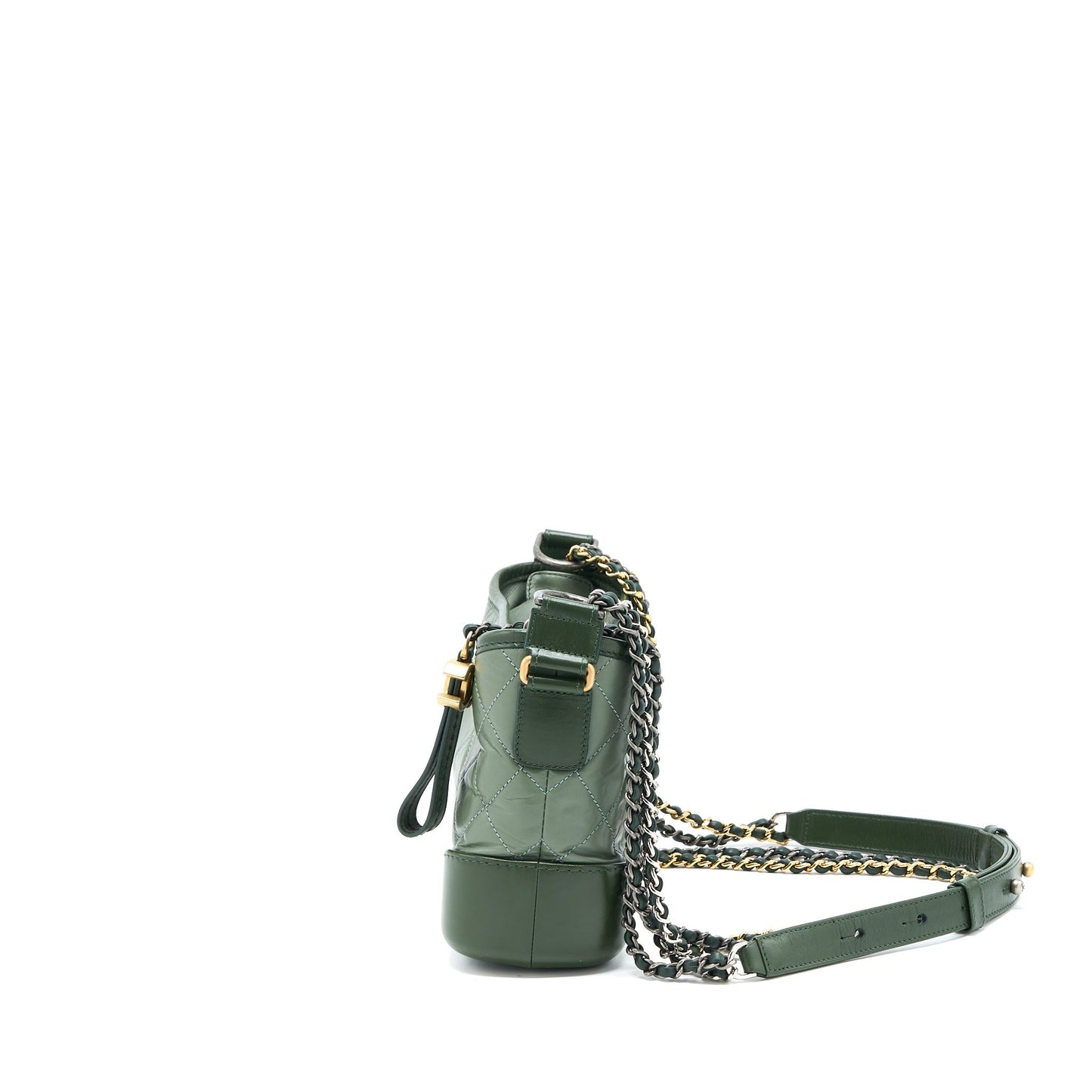 Chanel Gabrielle Hobo Aged Calfskin Hardware Multicolour Green Small Shoulder Bag Multicolour Hardware