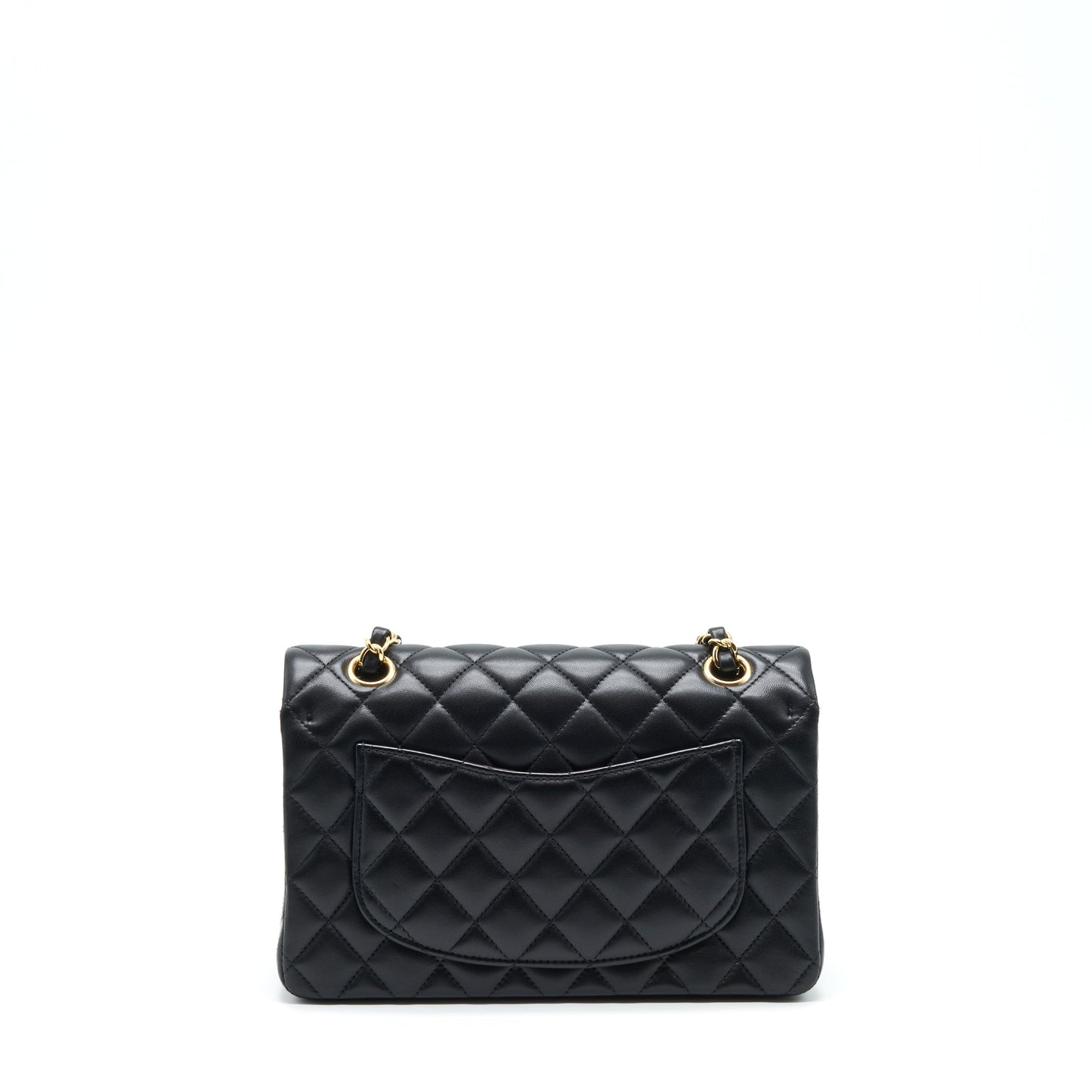 Chanel Classic Double Flap Lambskin GHW Black Small Shoulder Bag