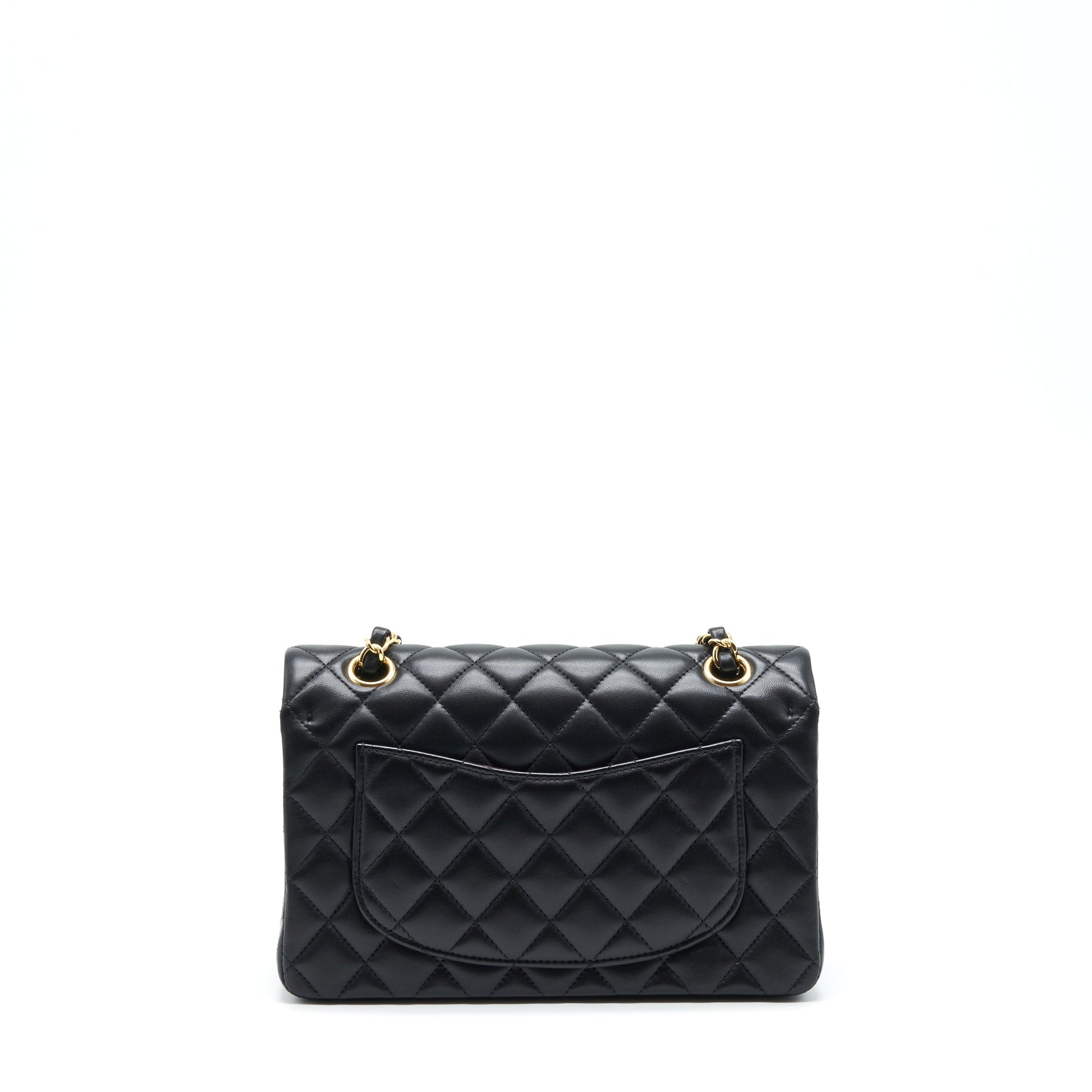 Chanel Classic Double Flap Lambskin GHW Black Small Shoulder Bag