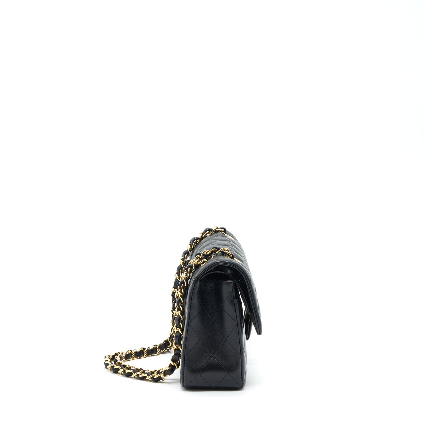 Chanel Classic Double Flap Lambskin GHW Black Small Shoulder Bag