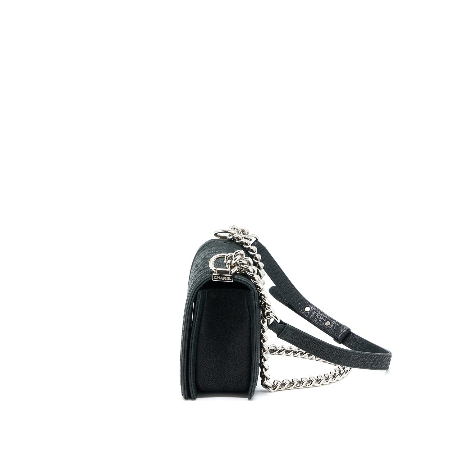 Chanel Boy Grained Calfskin SHW Black Handbag