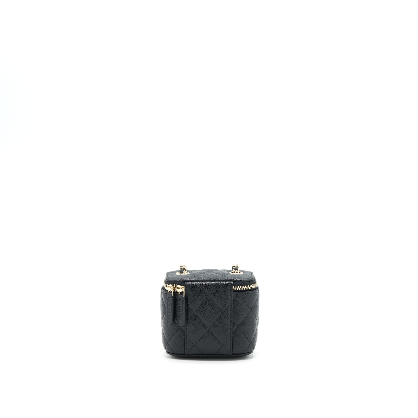 Chanel Vanity Caviar LGHW Black Mini Bag Black Lghw