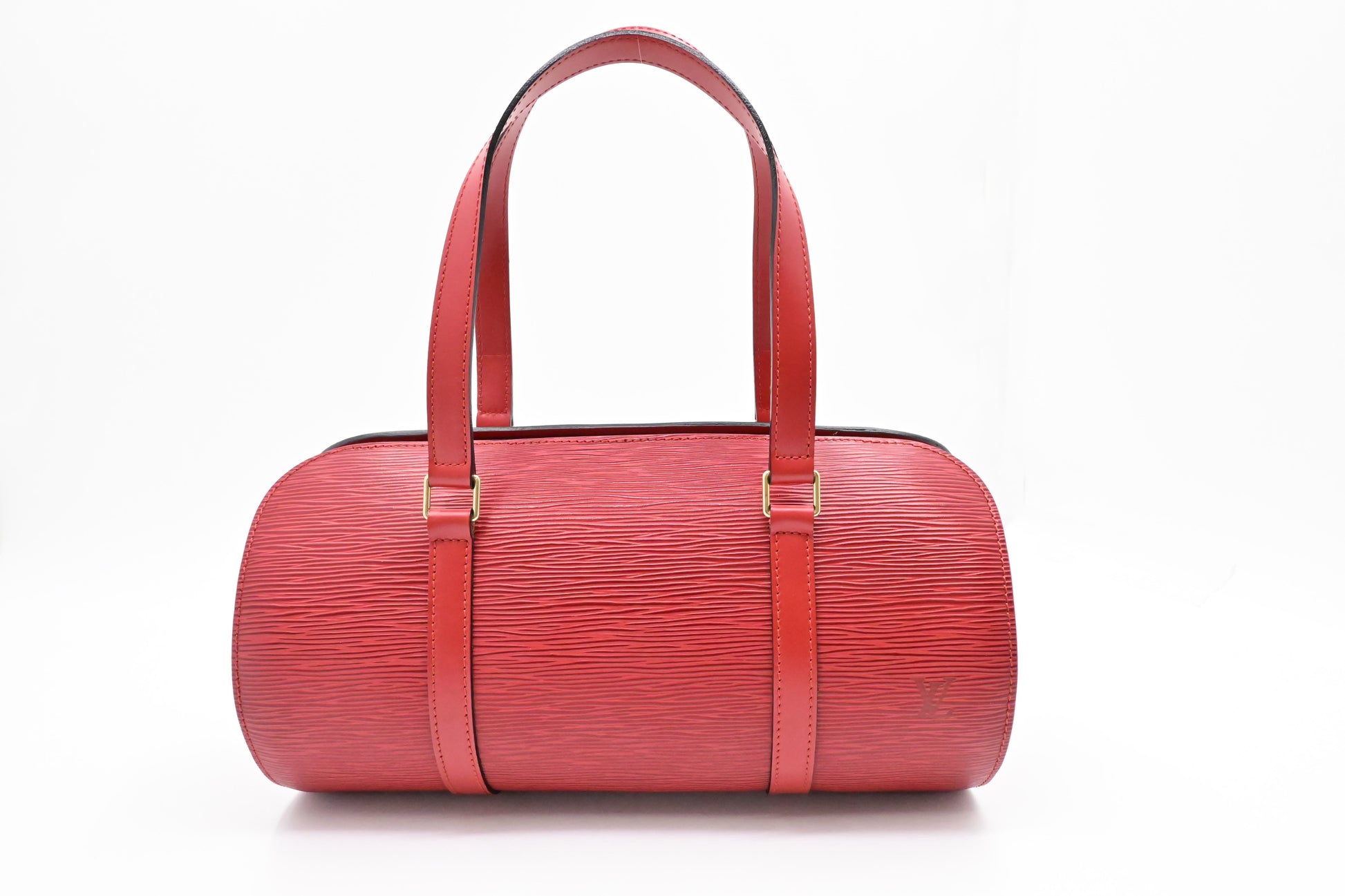 Louis Vuitton Soufflot Red Leather Epi Handbag