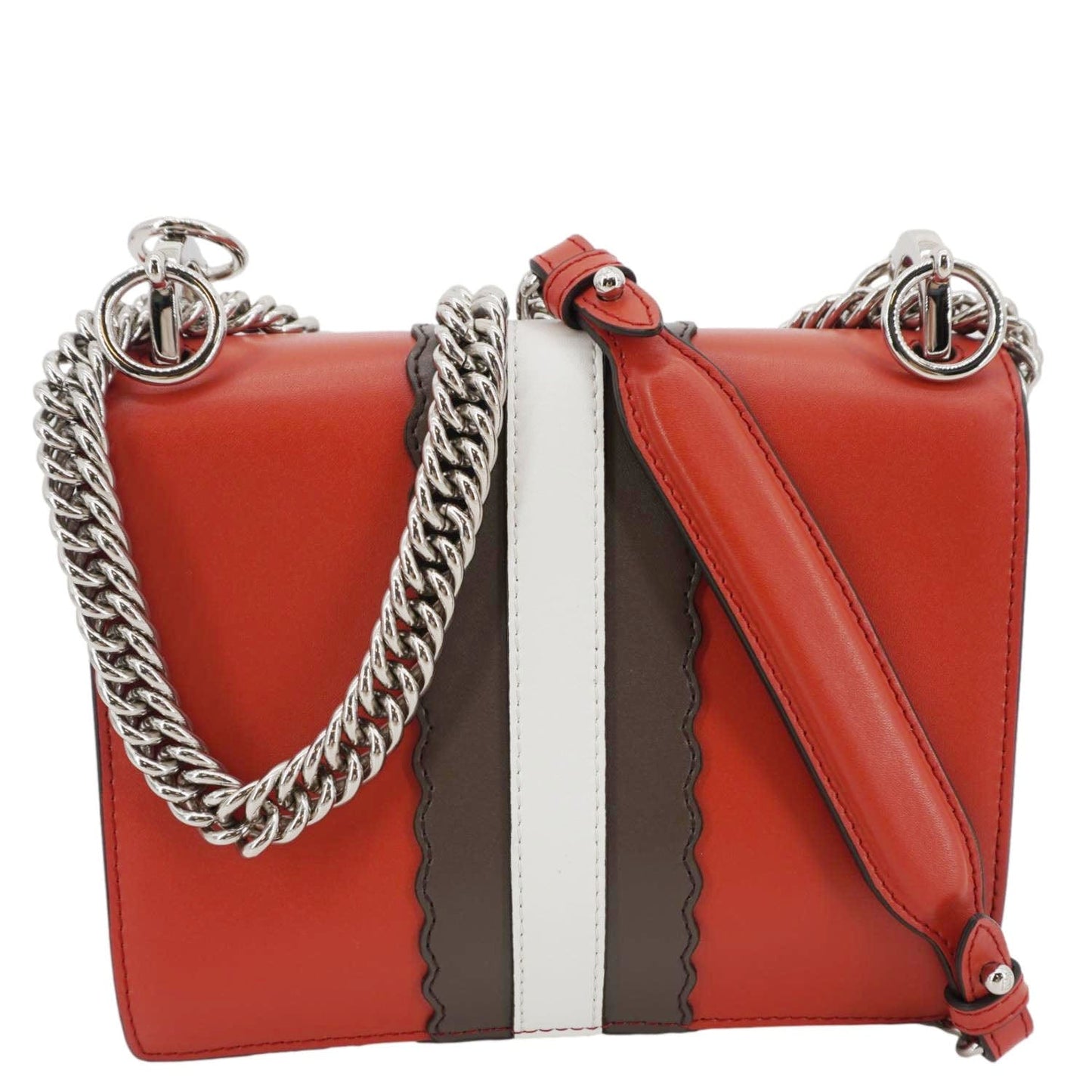 Fendi Studded Kan Liberty Lucido Catalan Shoulder Bag Leather Vitello Multicolor