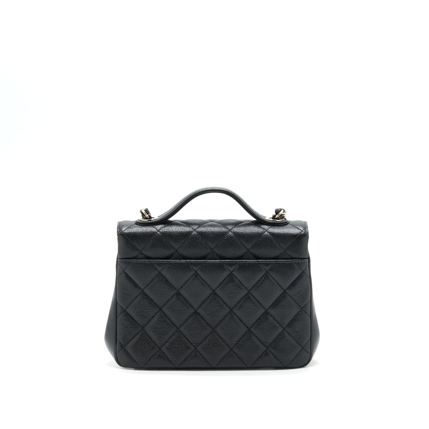 Chanel Business Affinity Caviar LGHW Microchip Black Handbag
