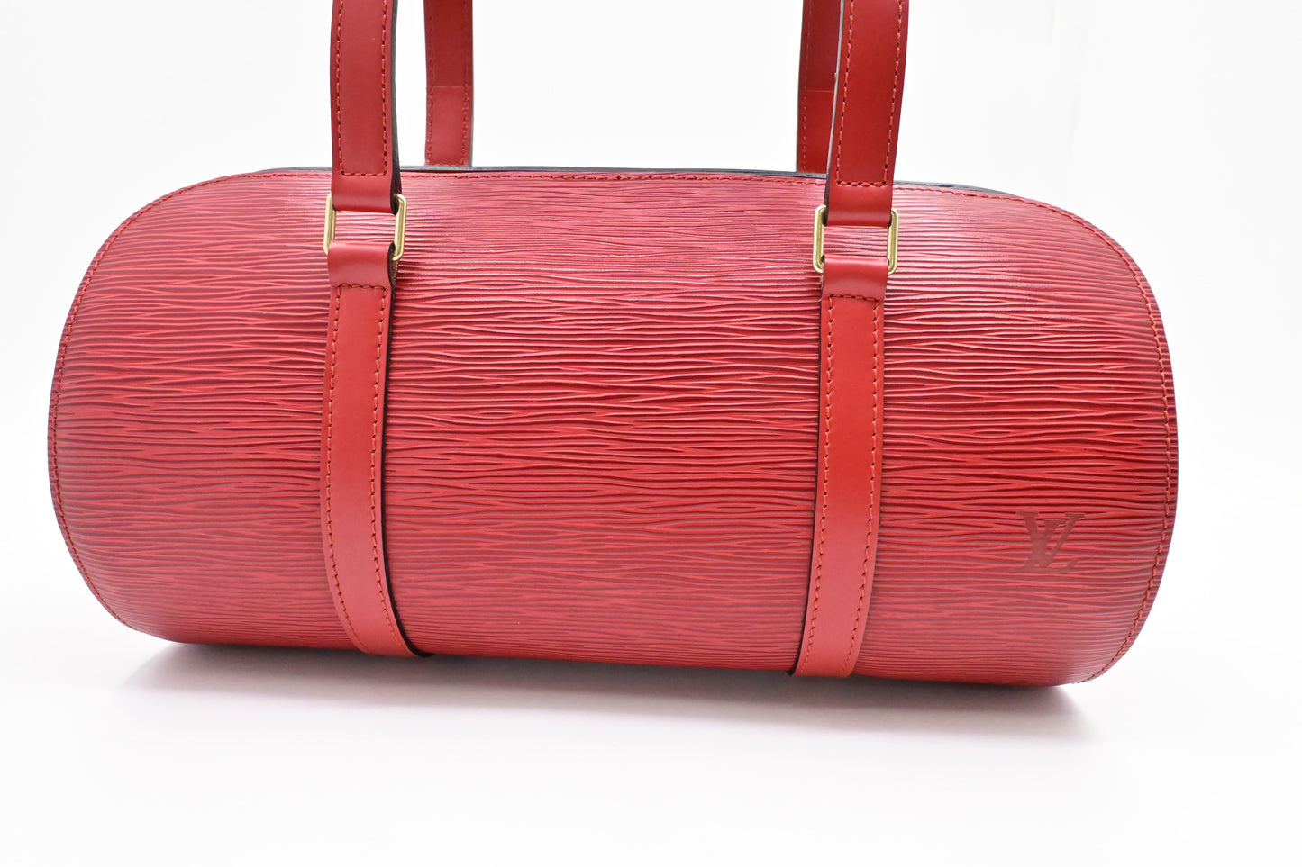 Louis Vuitton Soufflot Red Leather Epi Handbag
