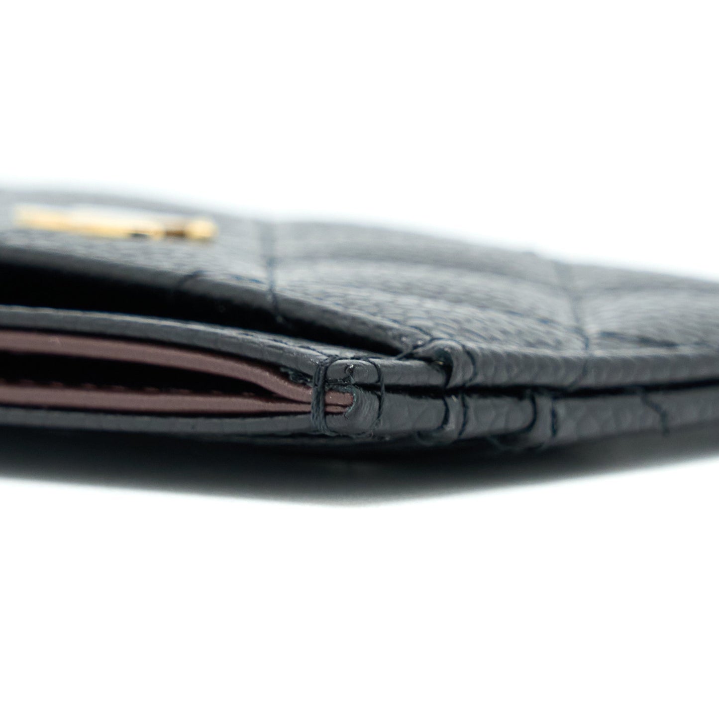 Chanel Class Quilted Card Holder Caviar GHW Black Wallet Case