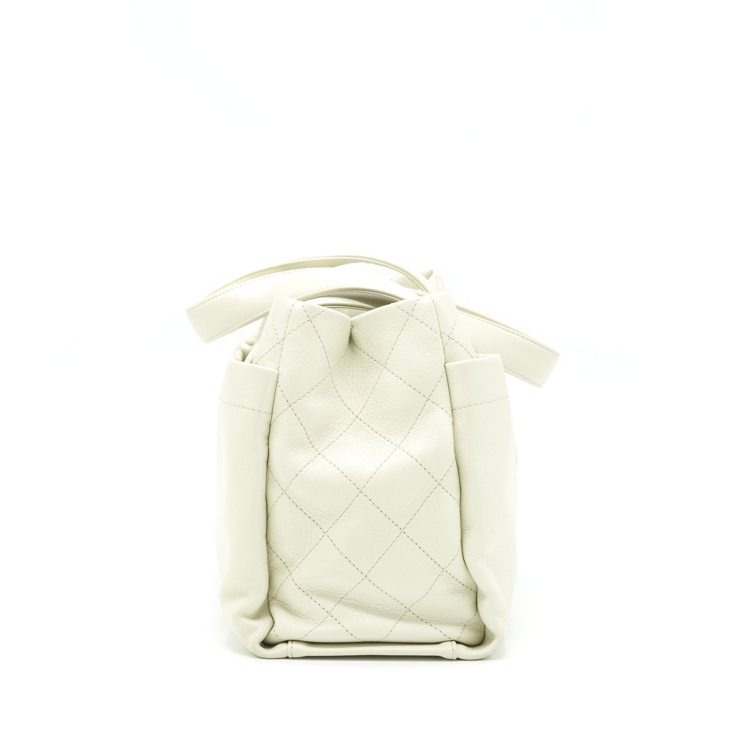 Chanel Shopping Caviar SHW Ivory Tote Bag